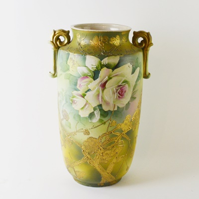 Vintage Japanese Hand-Painted Porcelain Vase