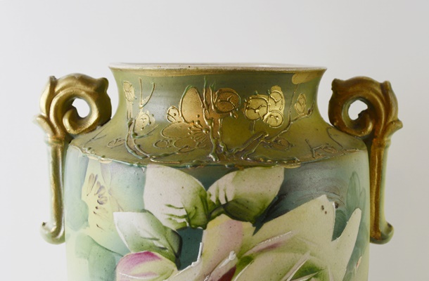 Vintage Japanese Hand-Painted Porcelain Vase