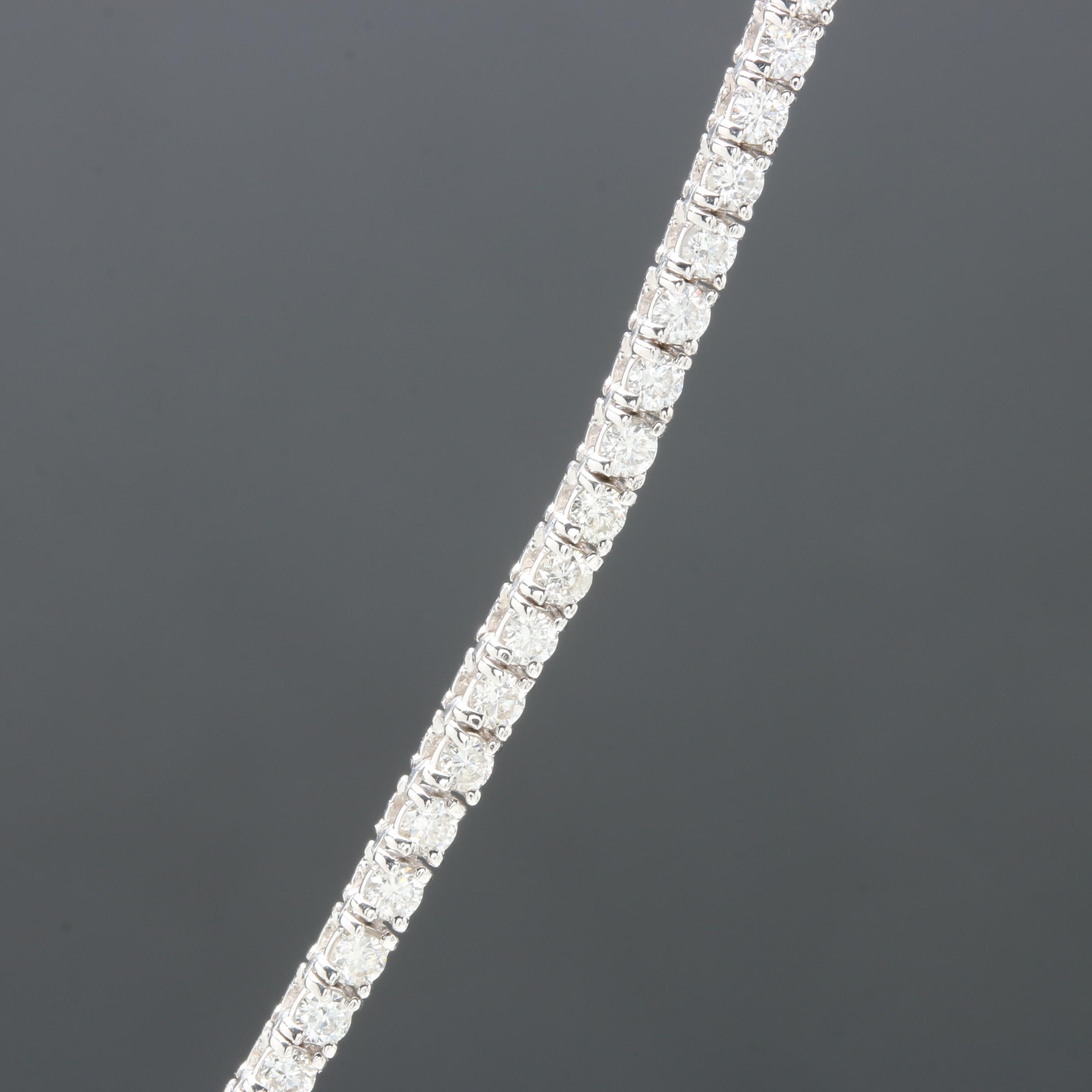 14K and 18K White Gold 4.36 CT Emerald and 3.64 CTW Diamond Necklace