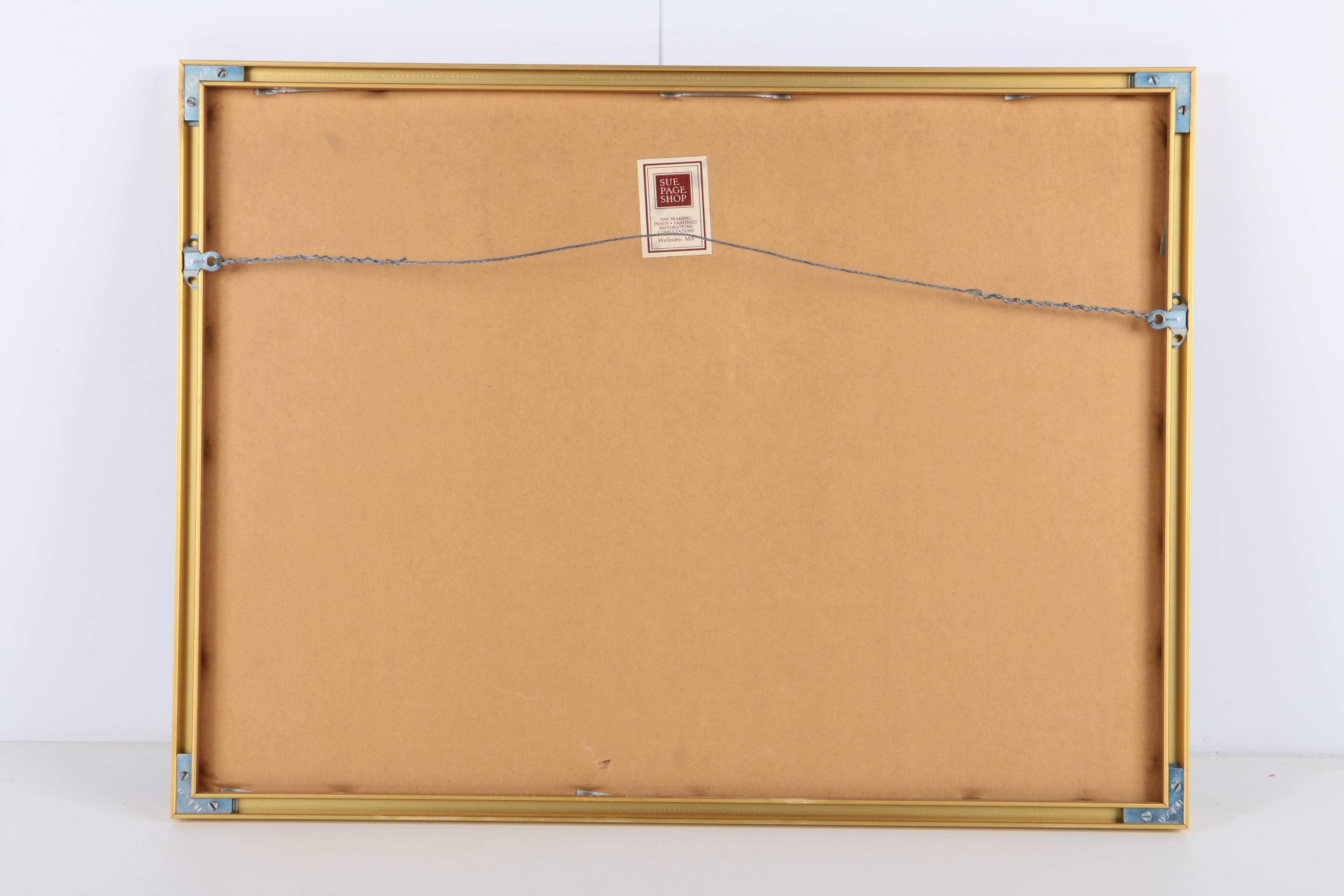 Embellished Offset Lithograph of Chateau Mouton Rothschild Wine Labels