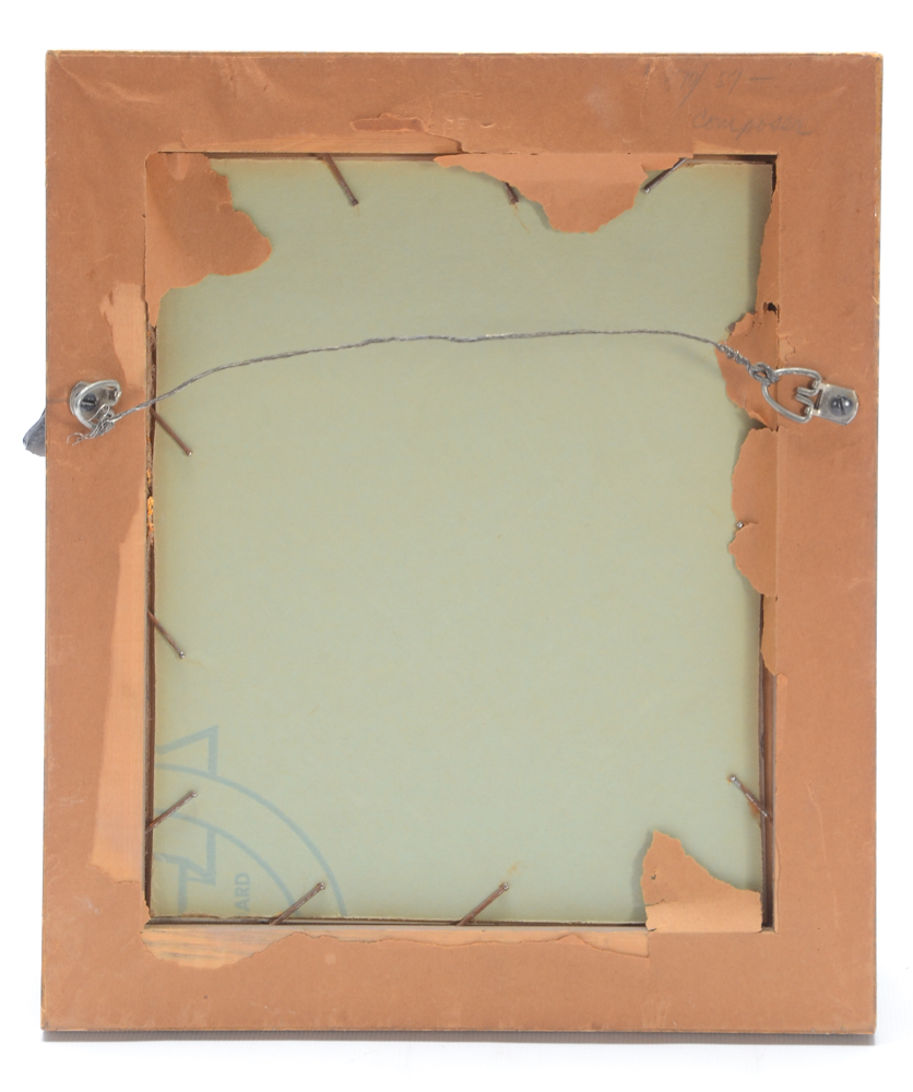 Reverse Portrait Painting on Glass of Johannes Brahms