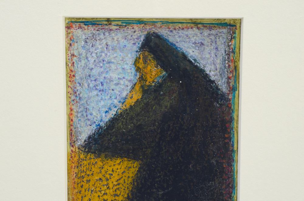 Edgar Hatten 1980 Oil Painting on Paper "Someone"