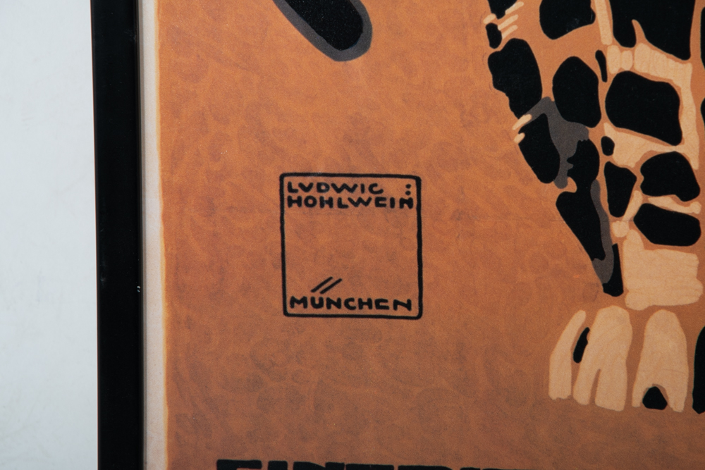 Munich Zoological Garden Poster in Frame