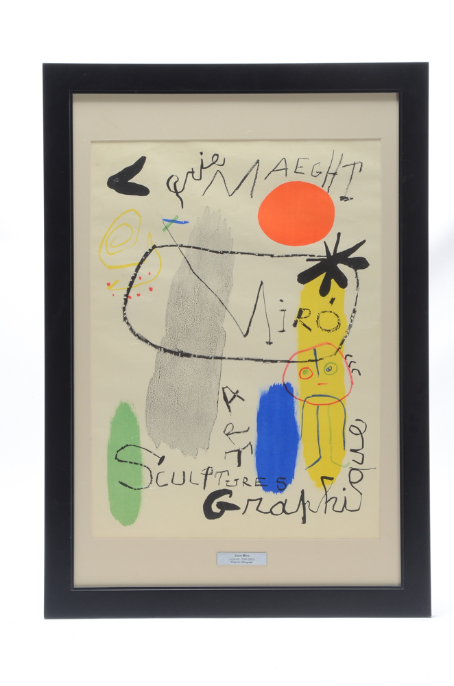 Joan Miró Lithographic Exhibition Poster for Galerie Maeght