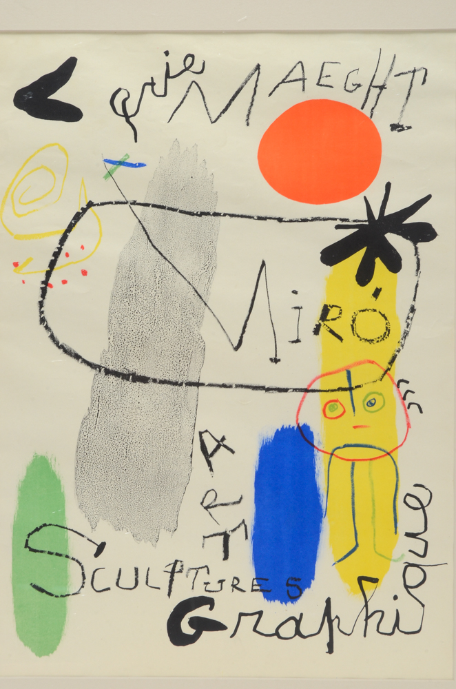 Joan Miró Lithographic Exhibition Poster for Galerie Maeght
