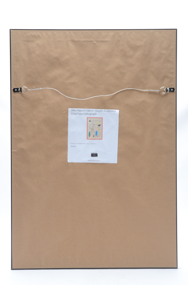 Joan Miró Lithographic Exhibition Poster for Galerie Maeght