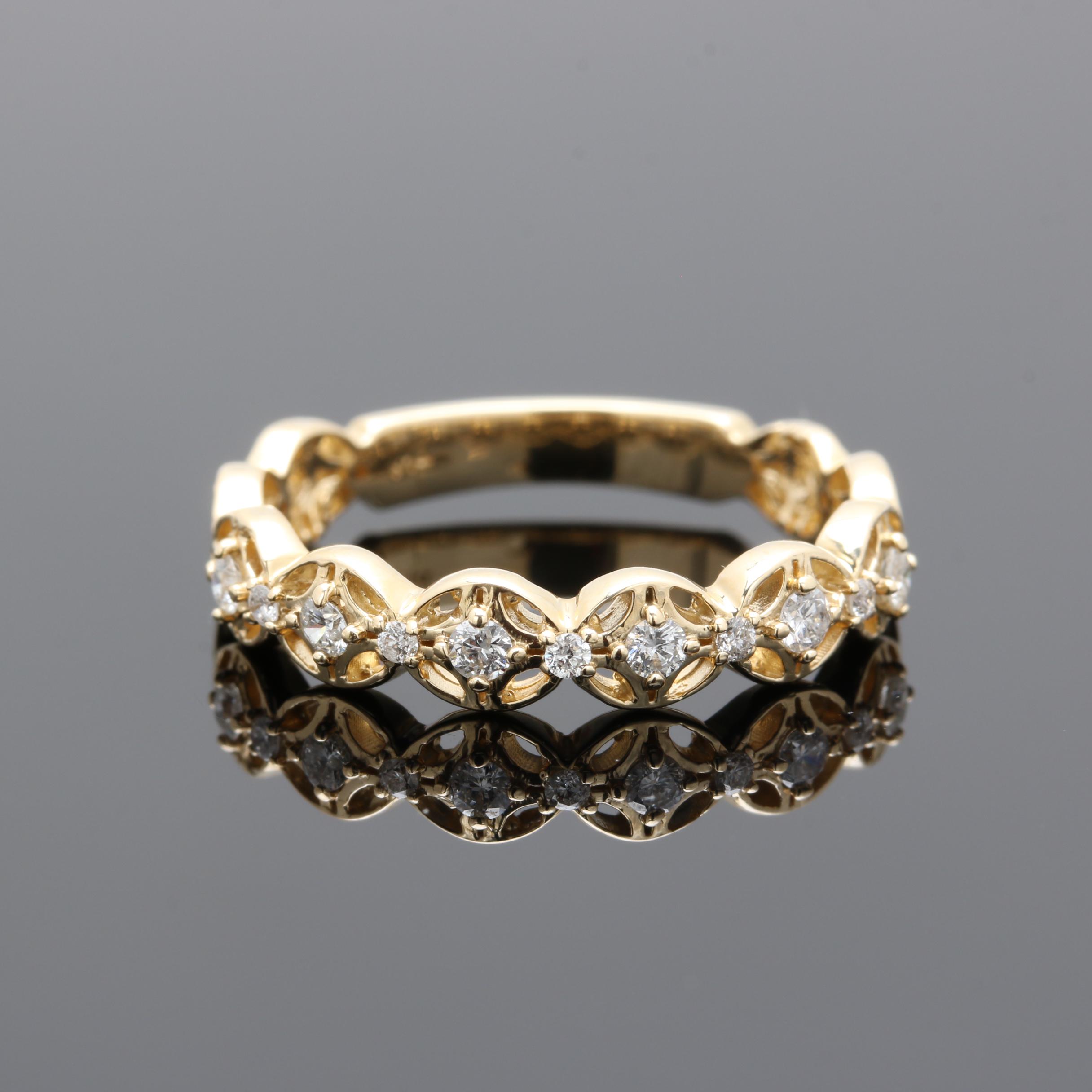 14K Yellow Gold Diamond Ring