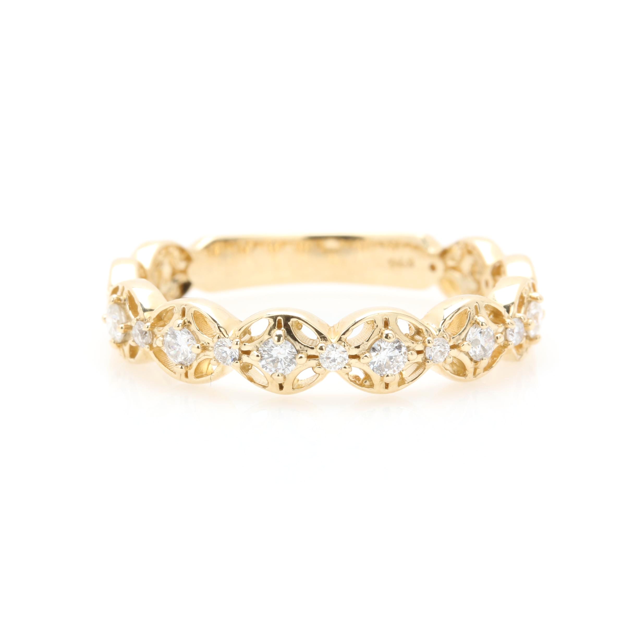 14K Yellow Gold Diamond Ring