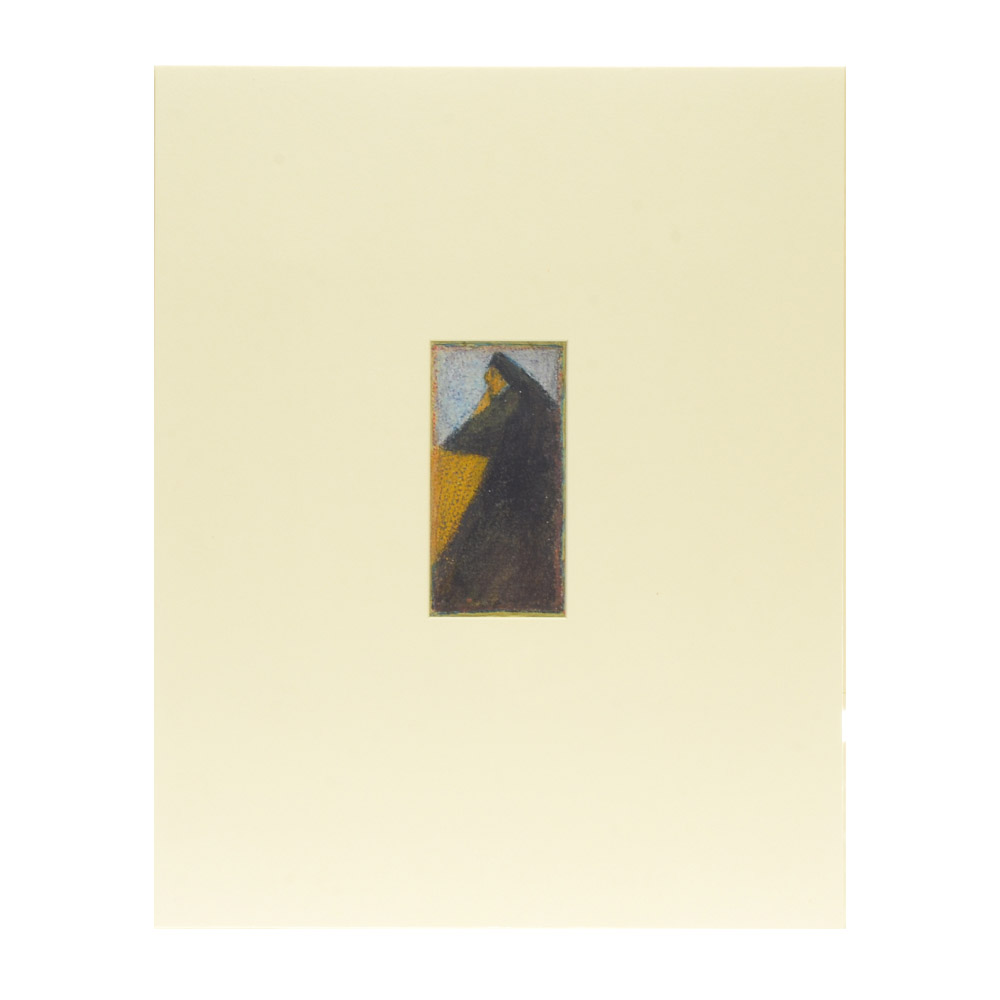 Edgar Hatten 1980 Oil Painting on Paper "Someone"