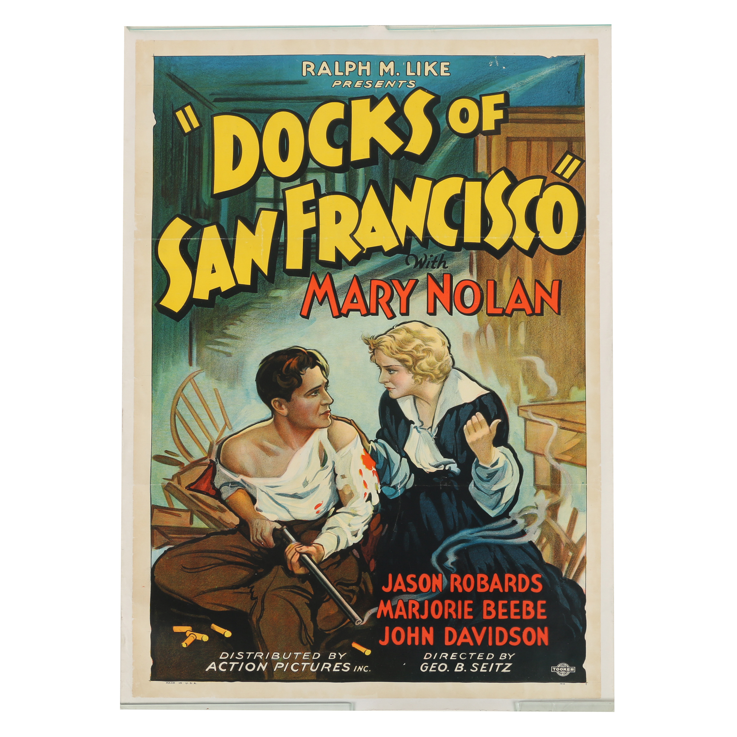 Vintage Lithograph Movie Poster for "Docks of San Francisco"