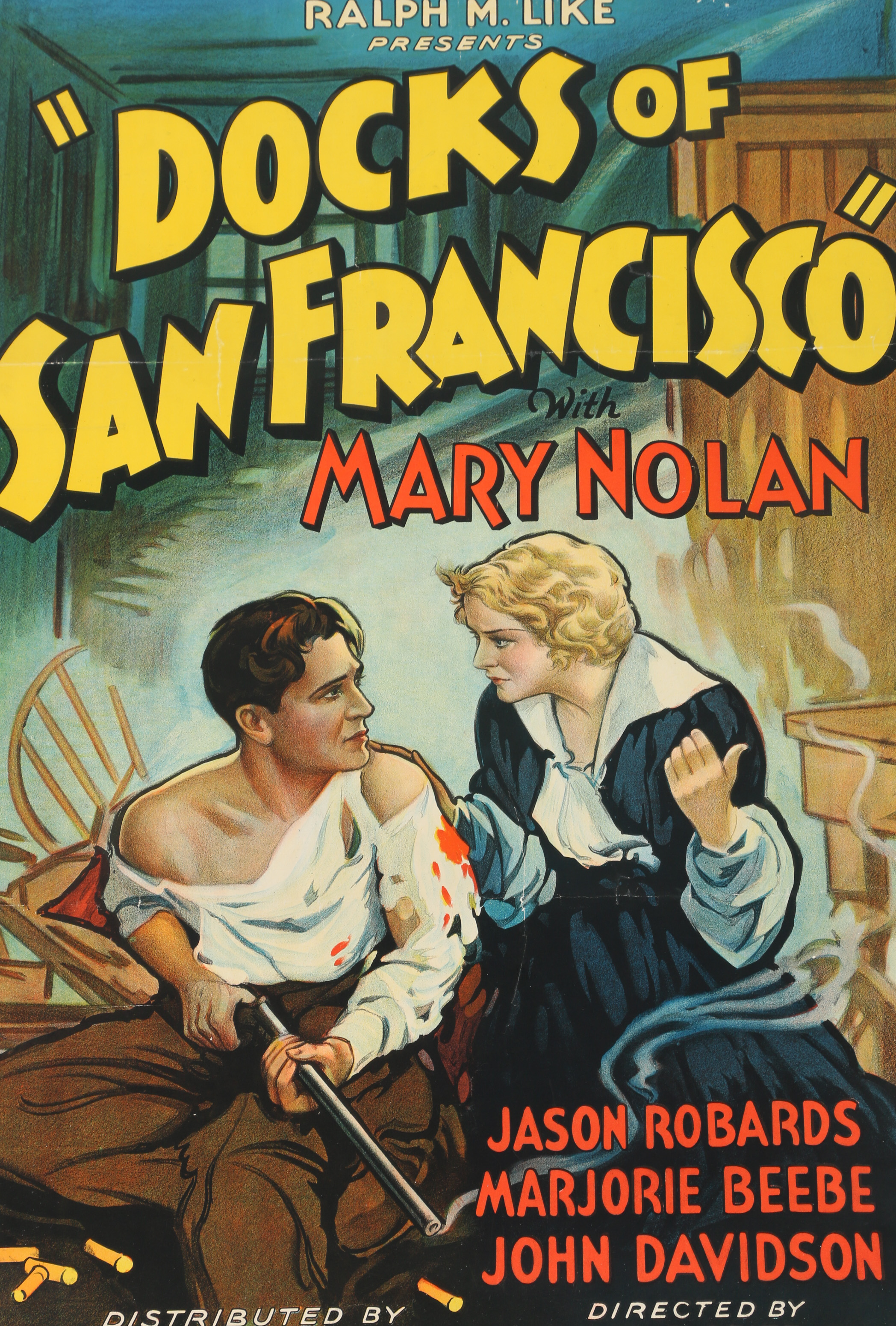 Vintage Lithograph Movie Poster for "Docks of San Francisco"