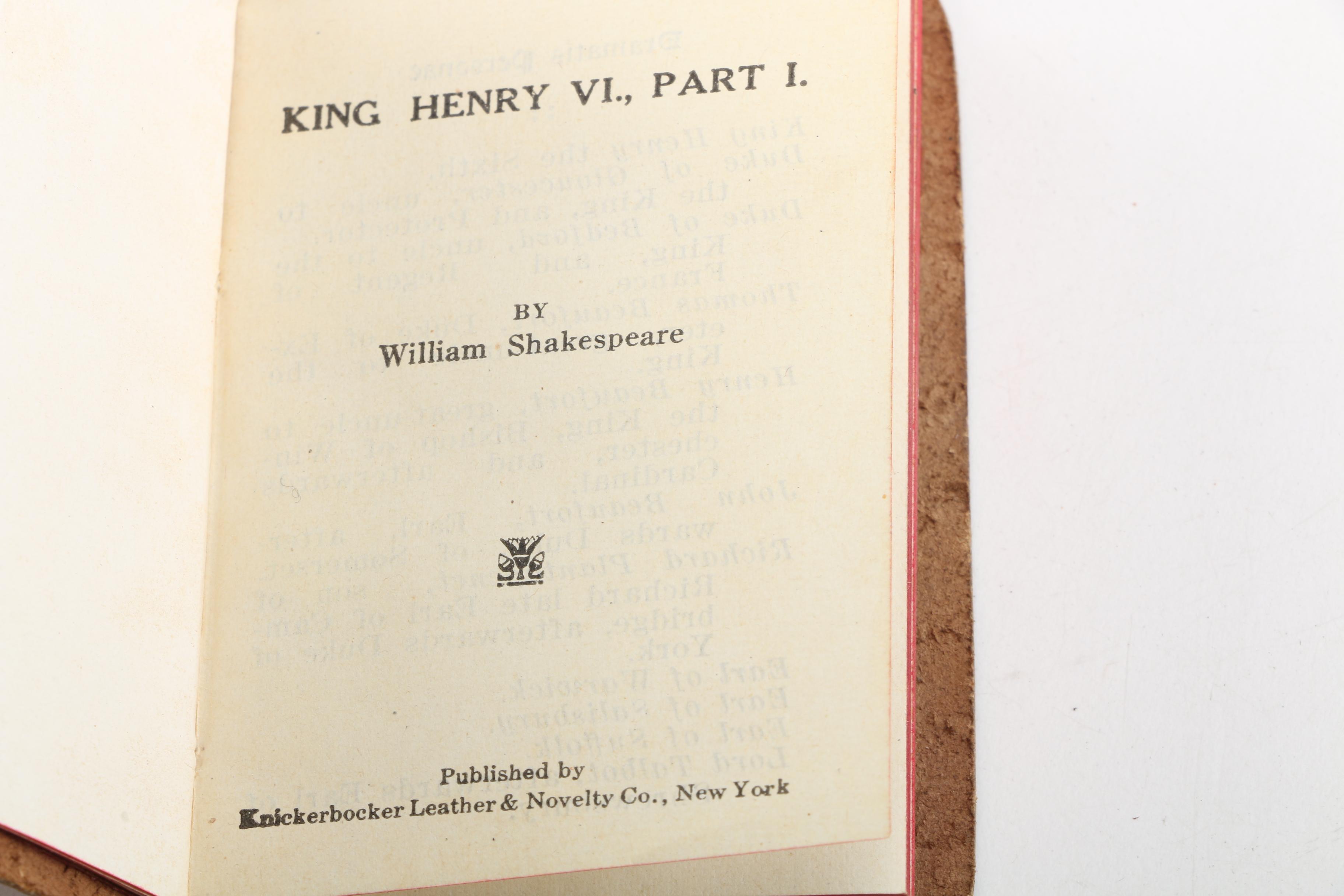 Vintage Miniature William Shakespeare Books