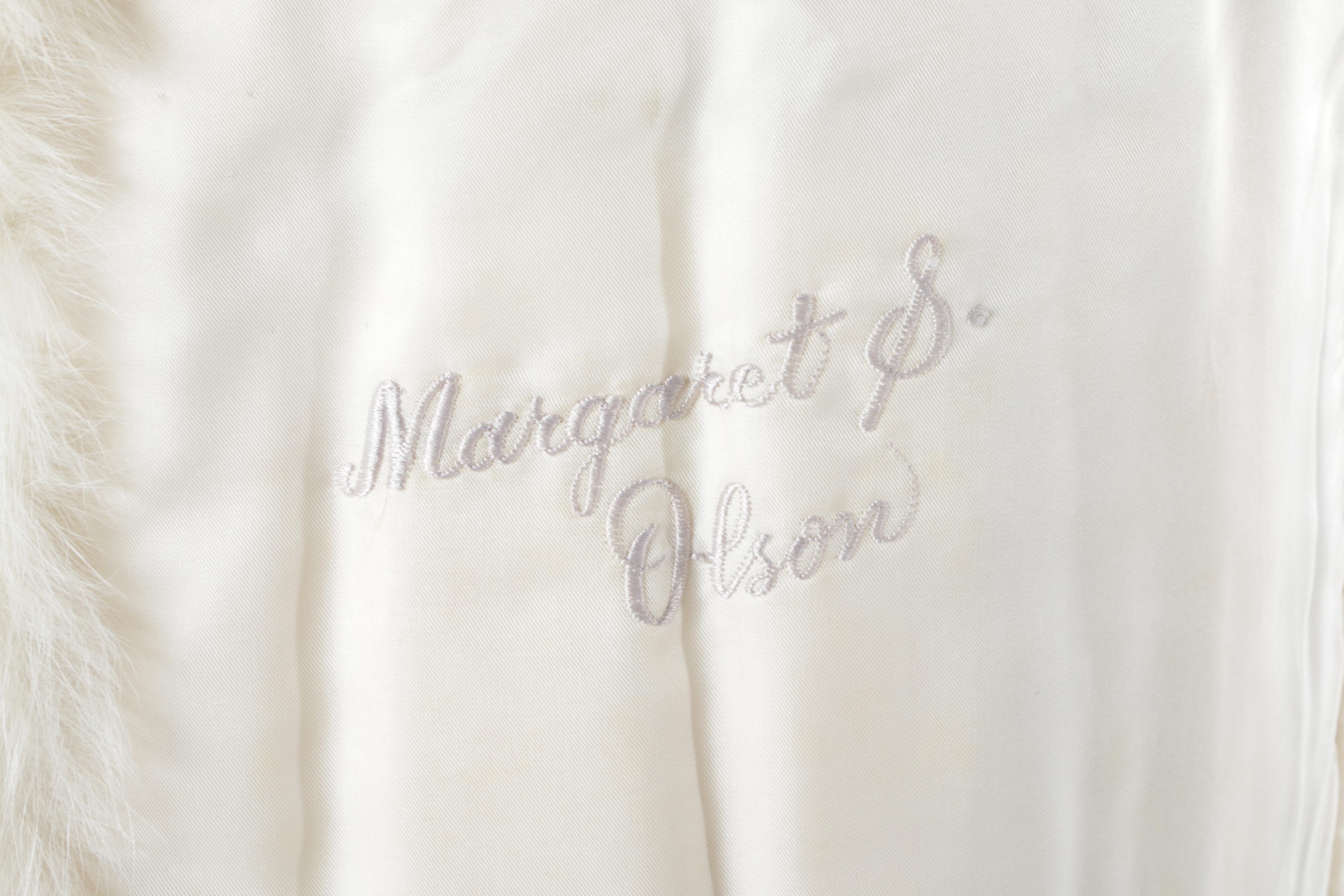 Women's White Fox Fur Coat by Saga Fox