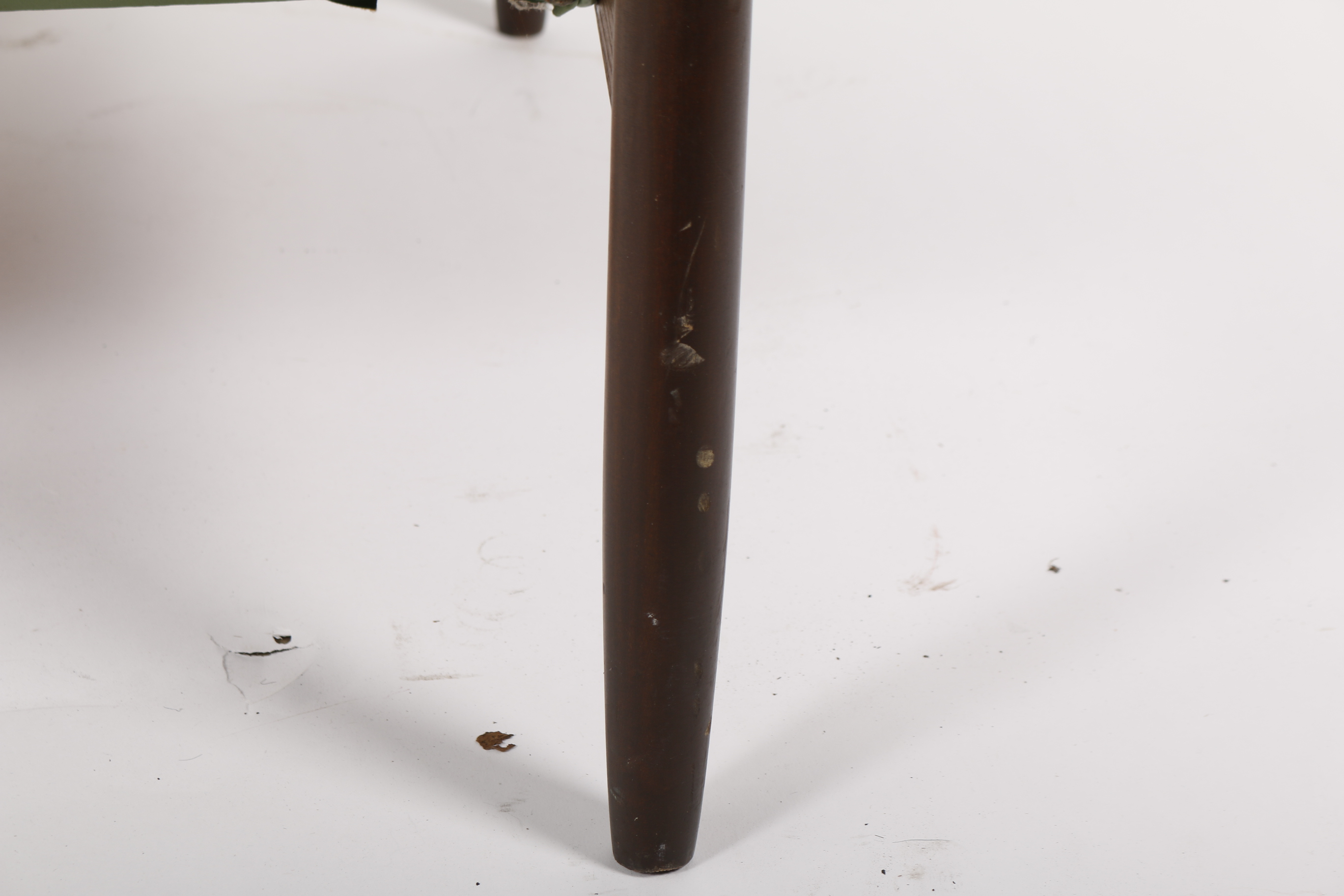 Mid Century Modern Green Leatherette Armchair