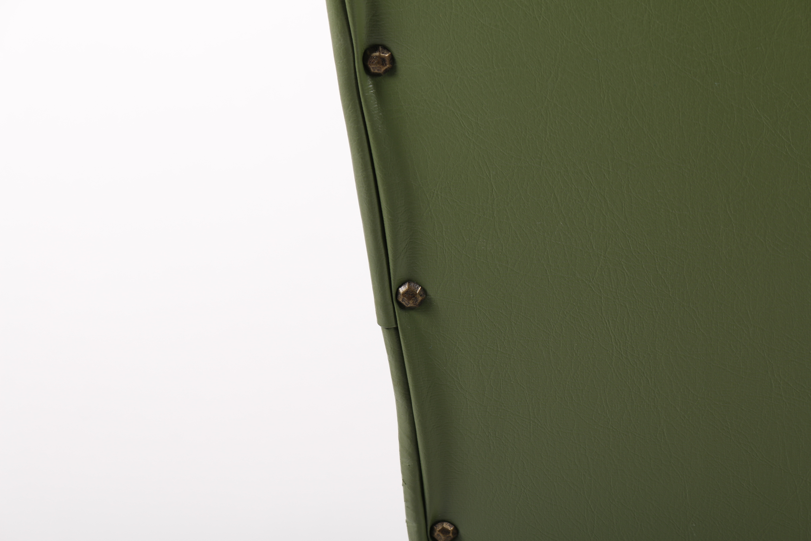 Mid Century Modern Green Leatherette Armchair