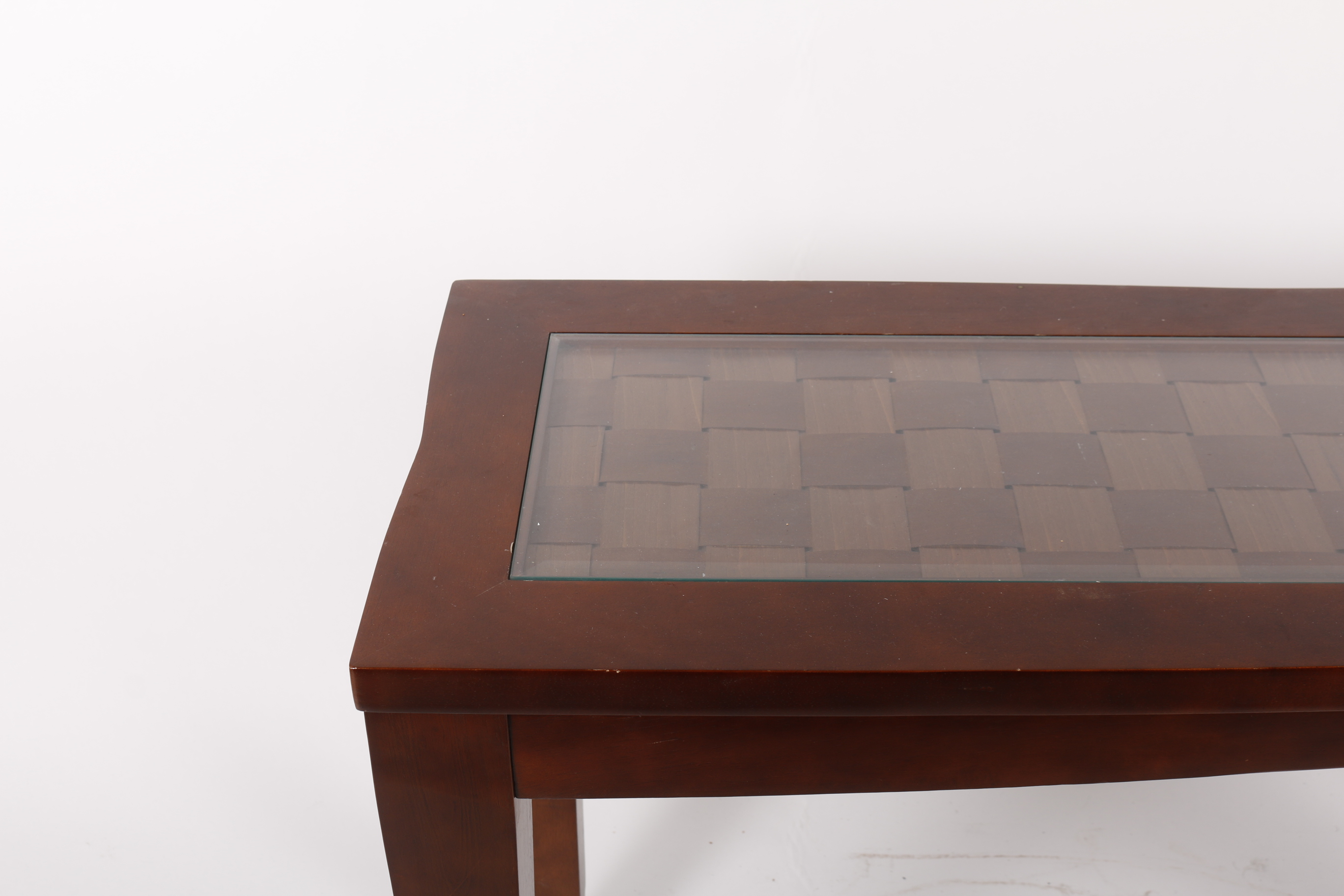 Woven Top Console Table