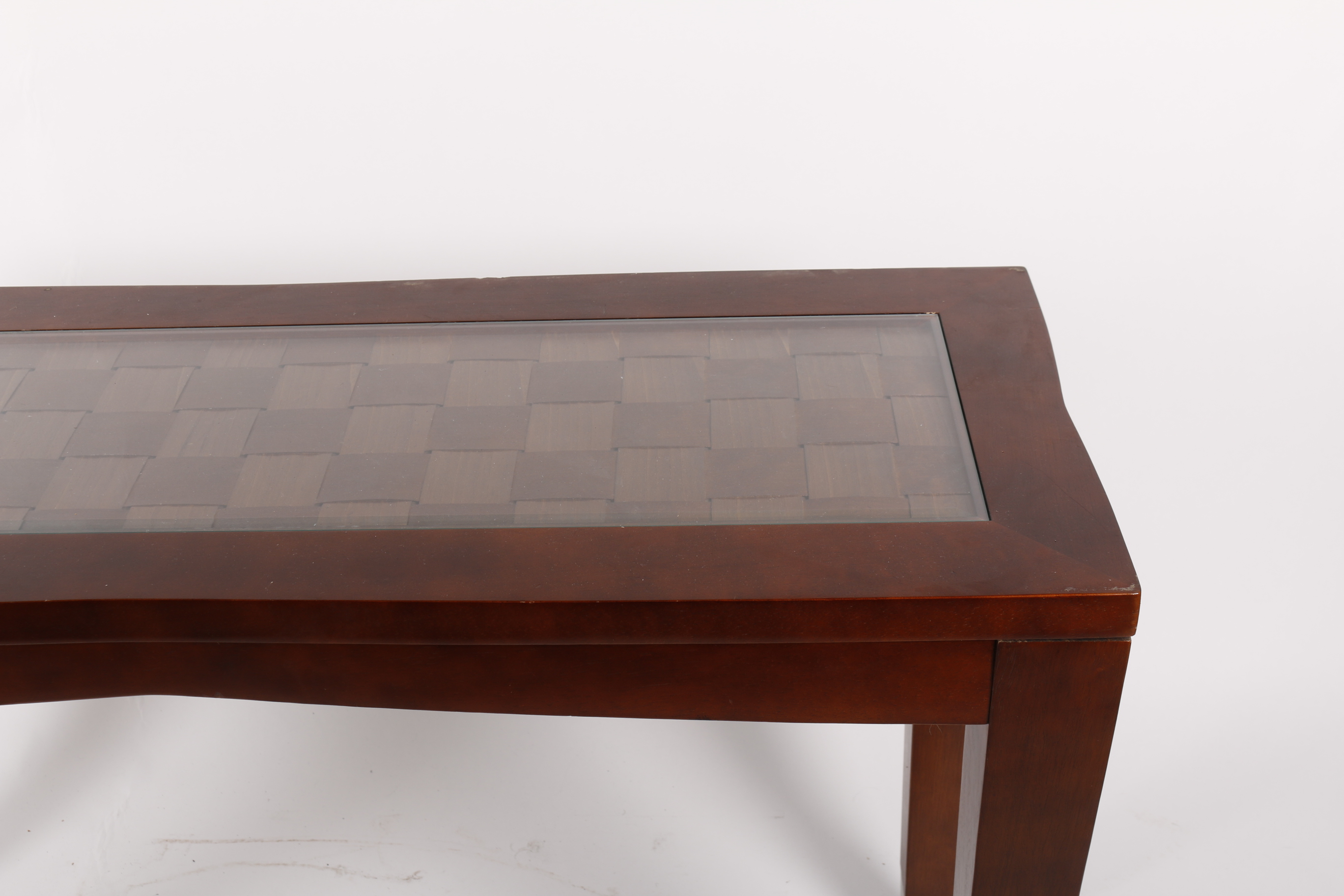 Woven Top Console Table