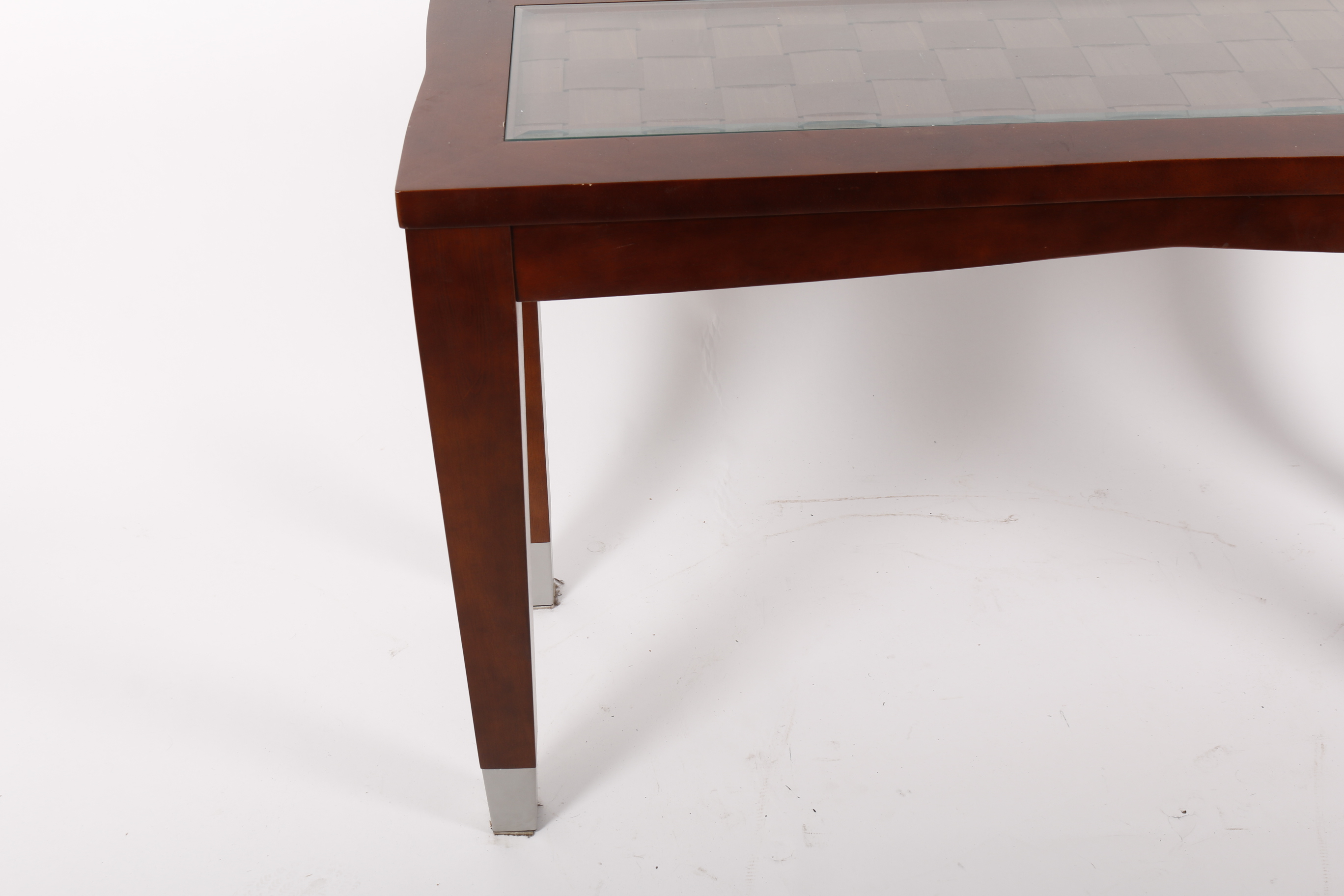 Woven Top Console Table