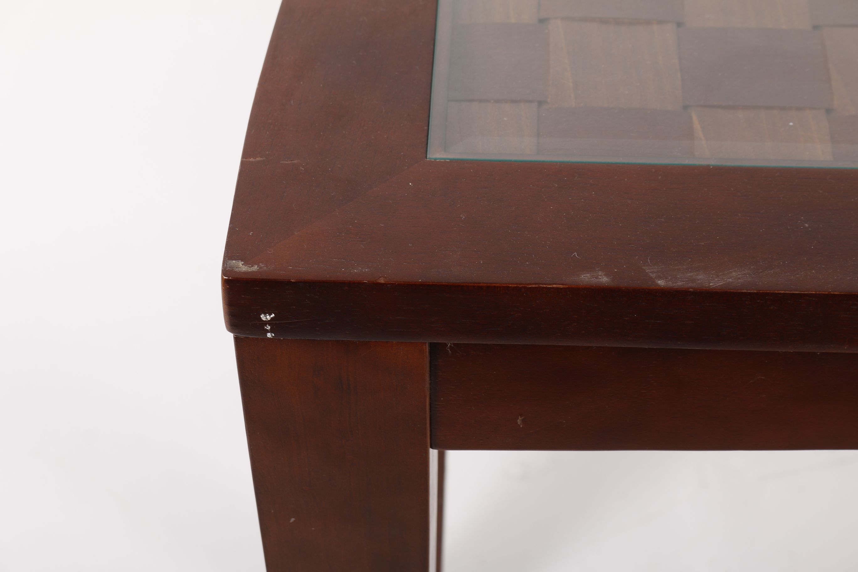 Woven Top Console Table