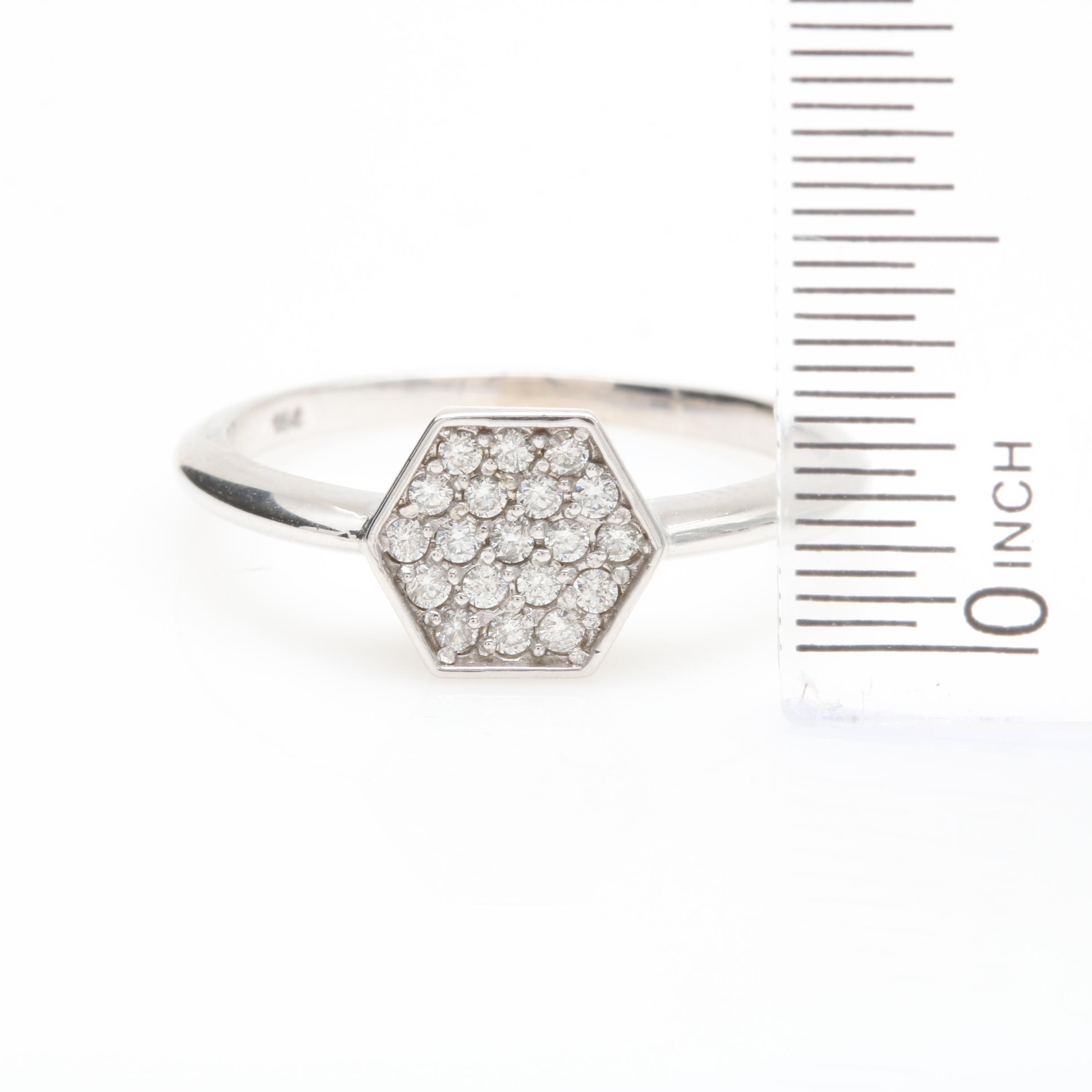 14K White Gold Diamond Ring