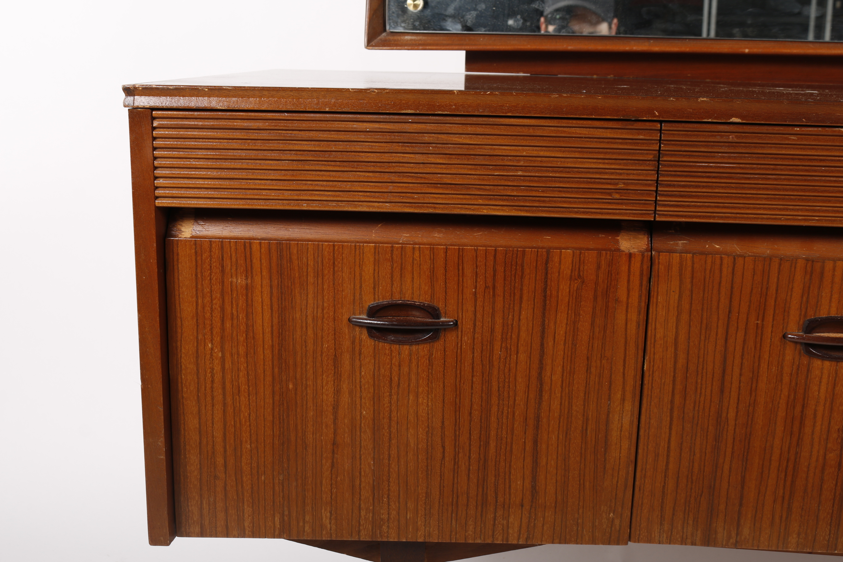 Mid Century Modern Mahogany Sideboard with Mirror