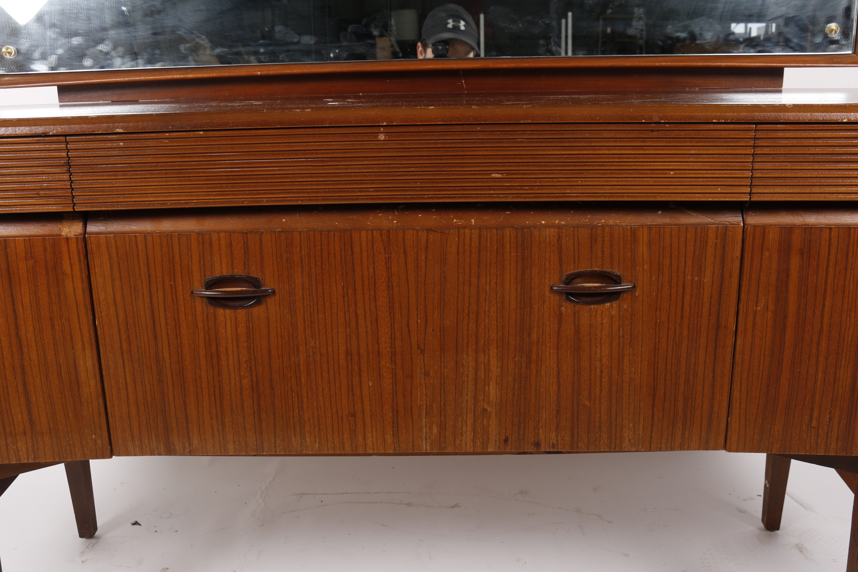 Mid Century Modern Mahogany Sideboard with Mirror