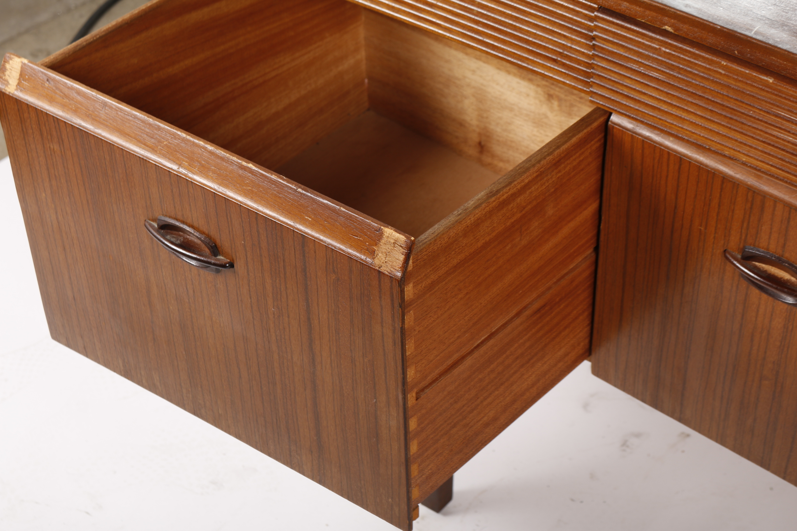 Mid Century Modern Mahogany Sideboard with Mirror