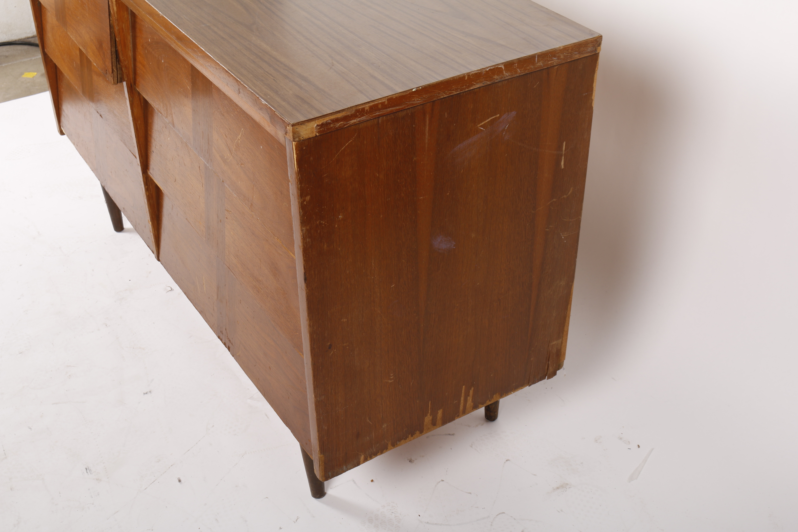 Mid Century Modern Walnut Double Dresser by Ward Furniture