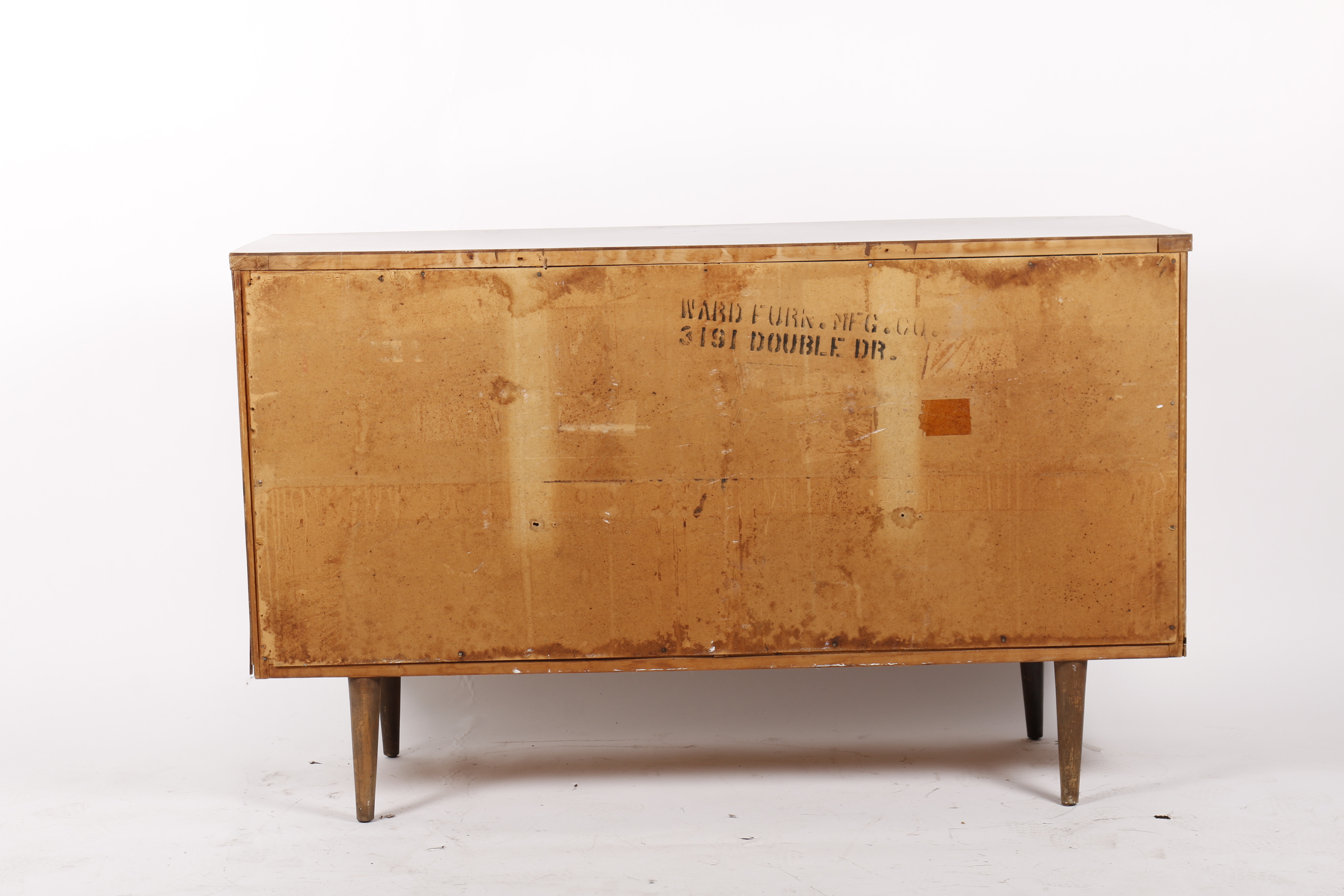 Mid Century Modern Walnut Double Dresser by Ward Furniture