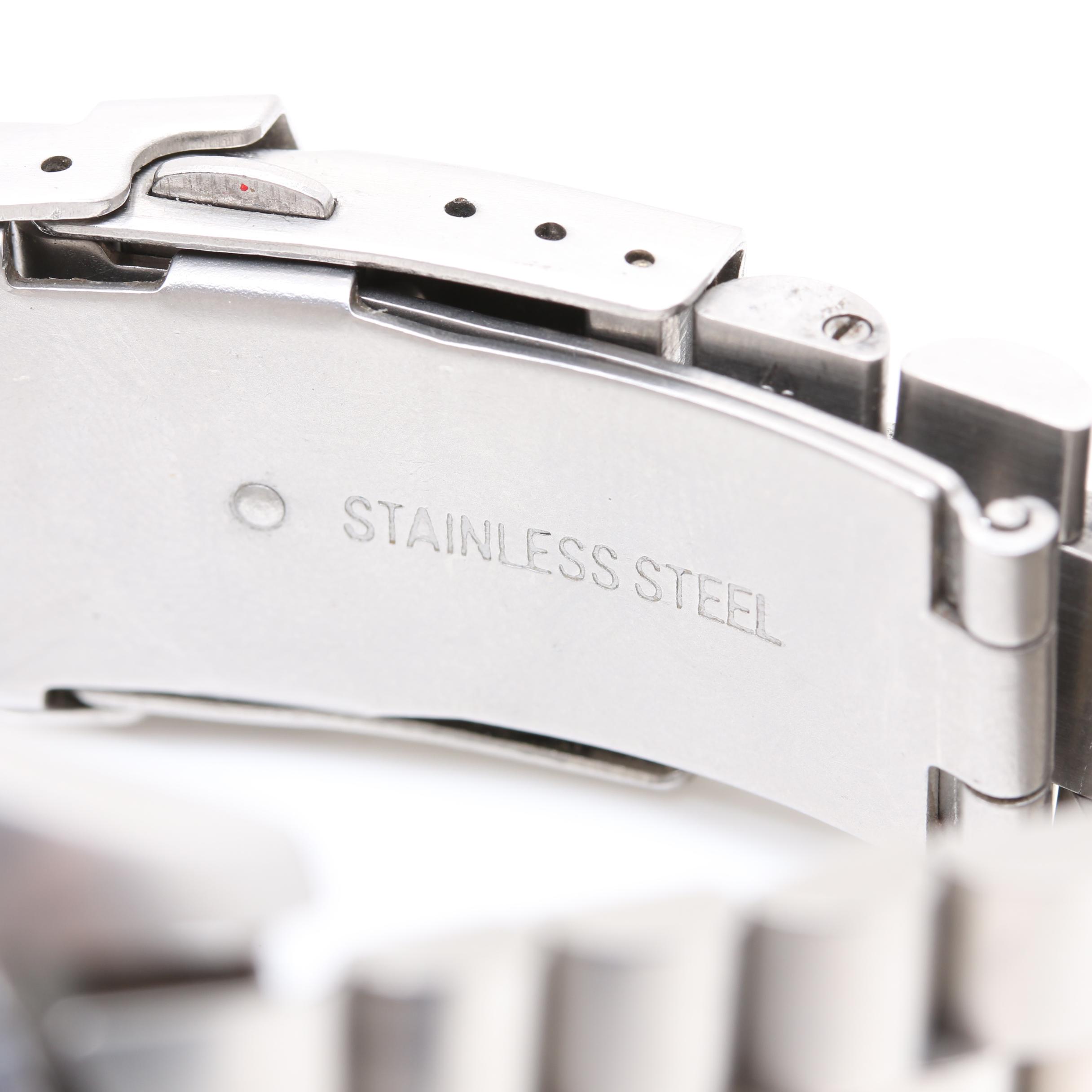 Croton Stainless Steel and Diamond Watch