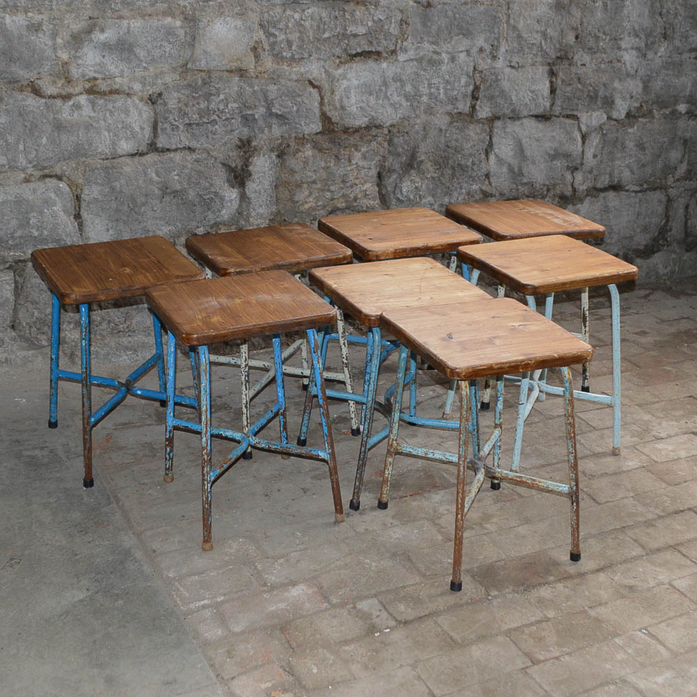 Set of Eight Modern Style Stools