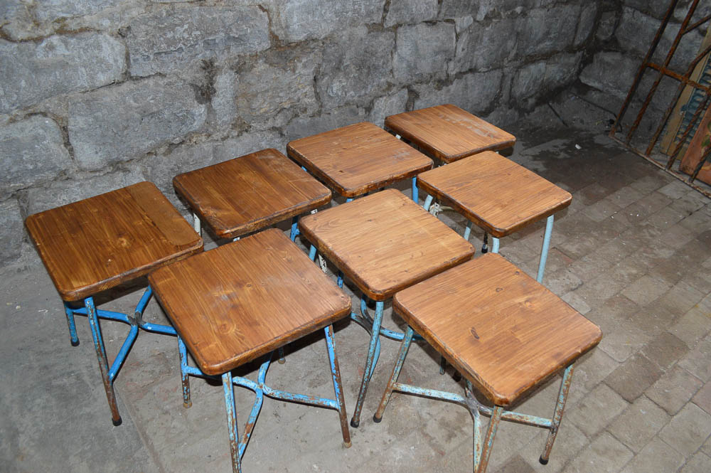 Set of Eight Modern Style Stools