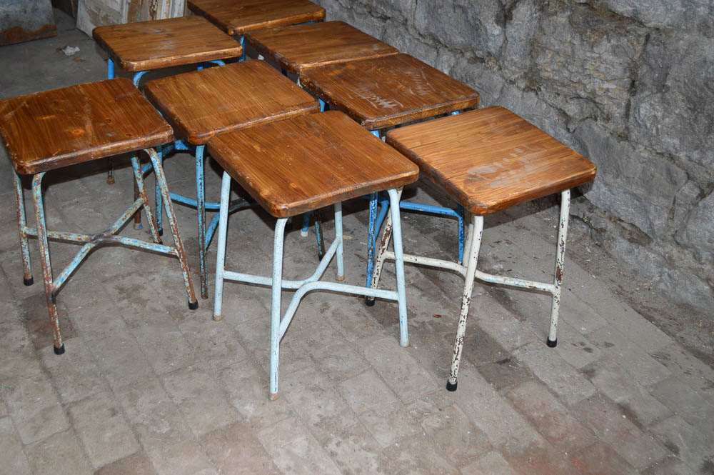 Set of Eight Modern Style Stools