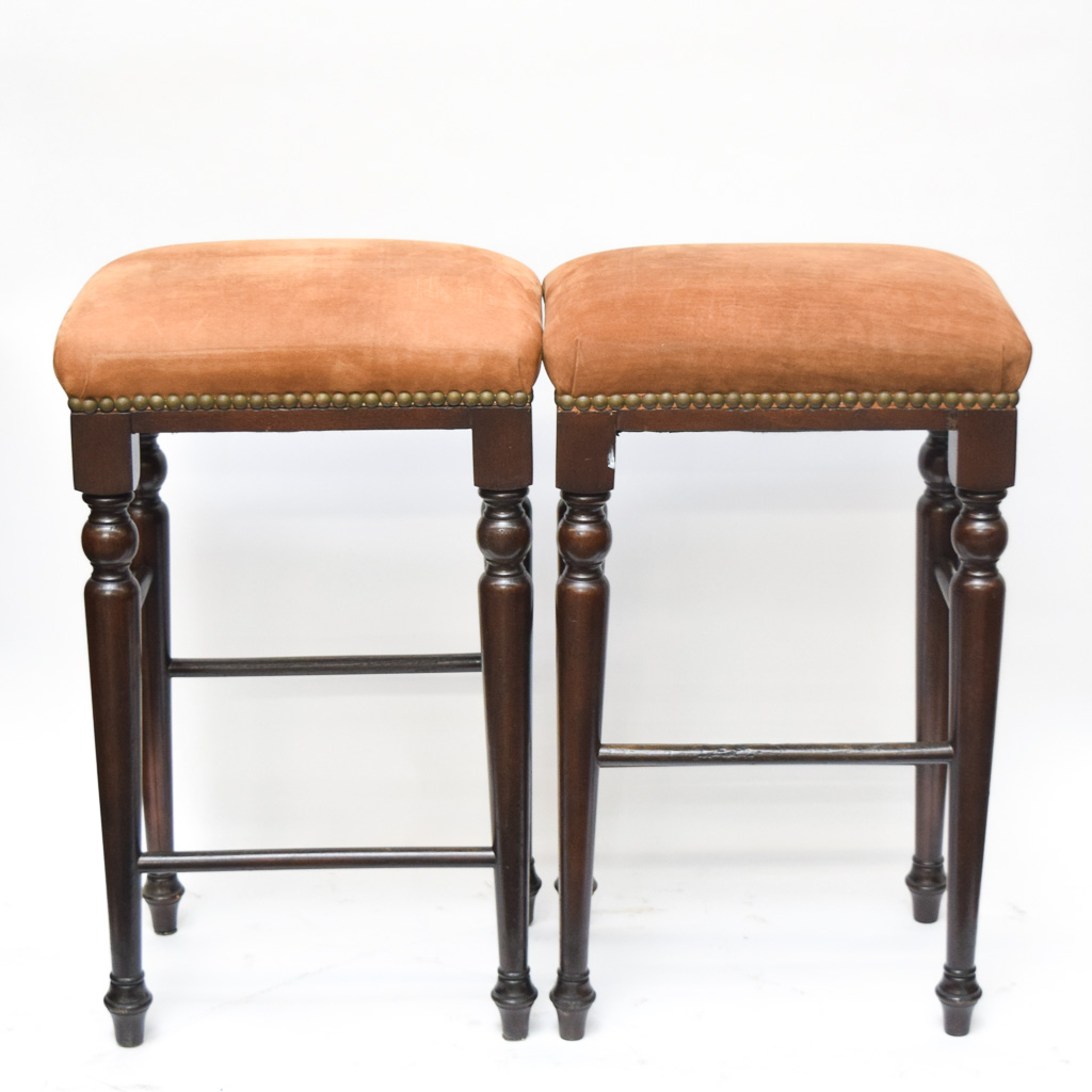 Pair of Jacobean Style Counter Stools