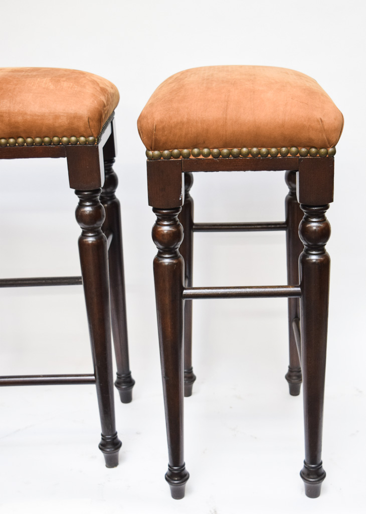 Pair of Jacobean Style Counter Stools