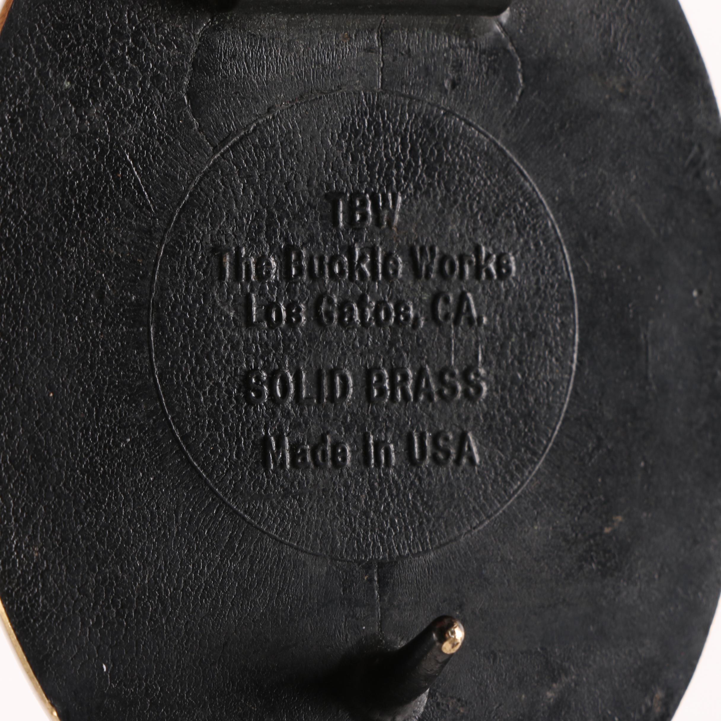 Brass South Dakota State Trooper Badge Themed Belt Buckle