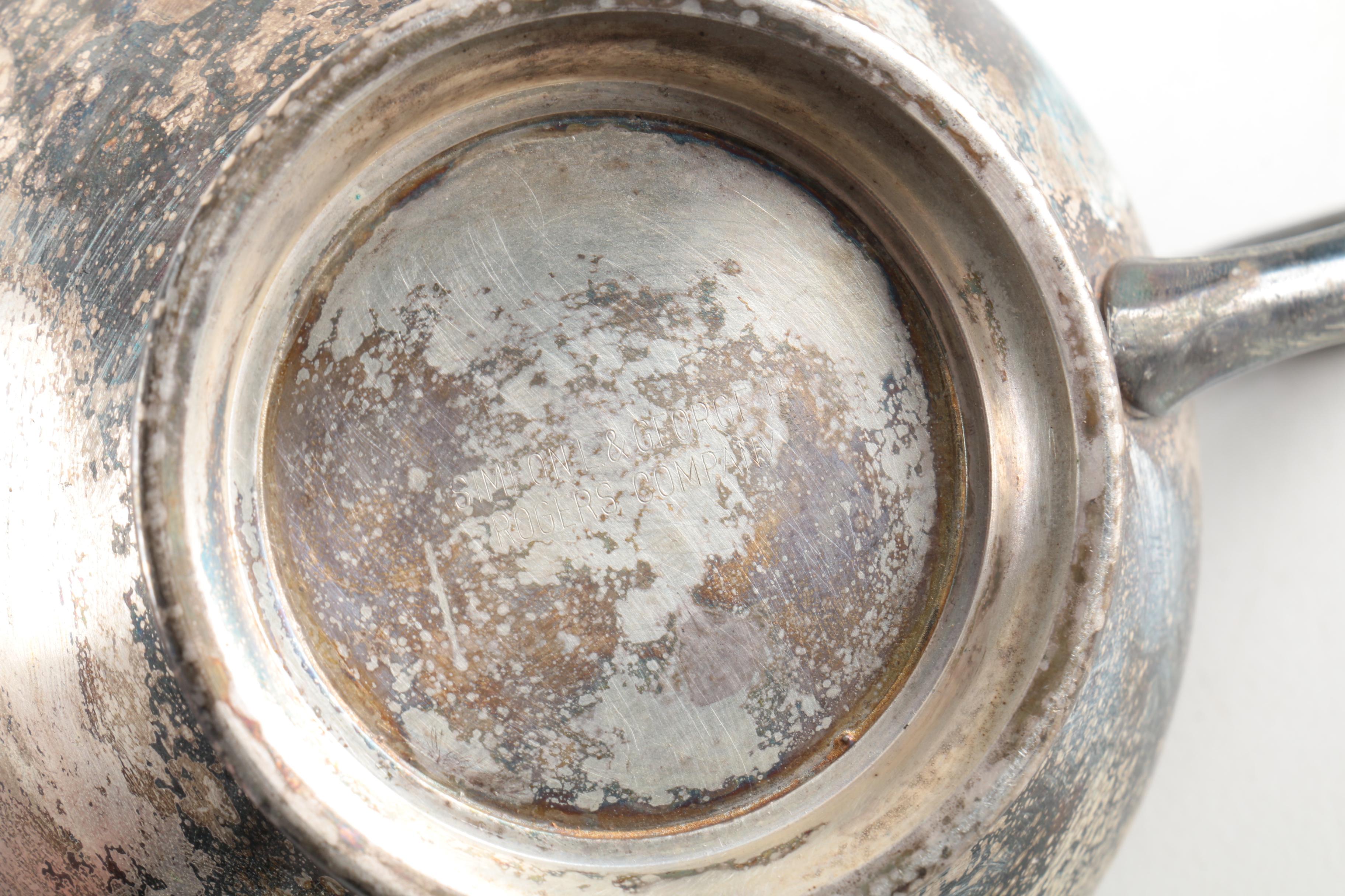 Frank M. Whiting Sterling Silver Dish and Assorted Silver Plate Serveware