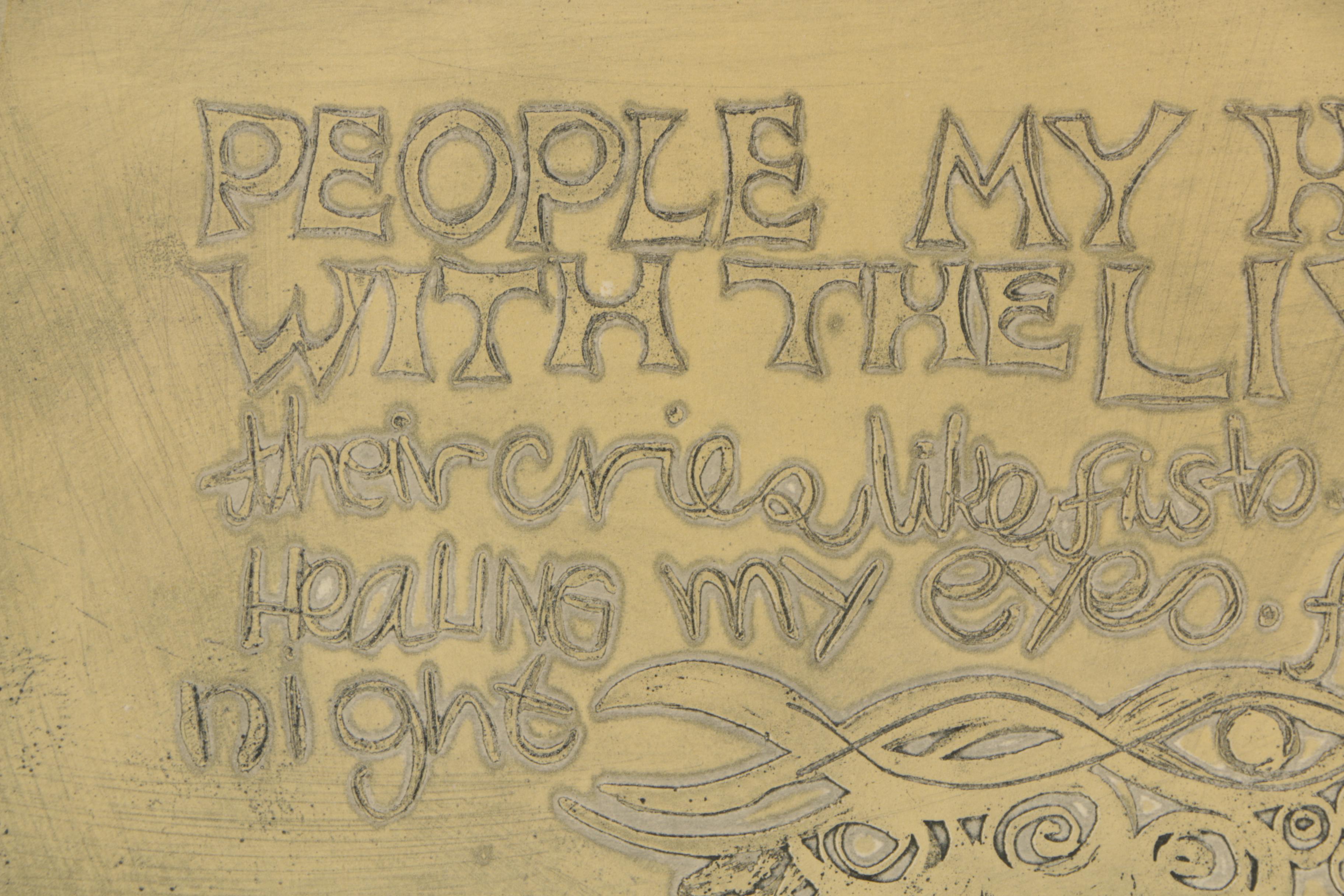 Speyer 1971 Intaglio Print "From Prayer for the Big Morning"