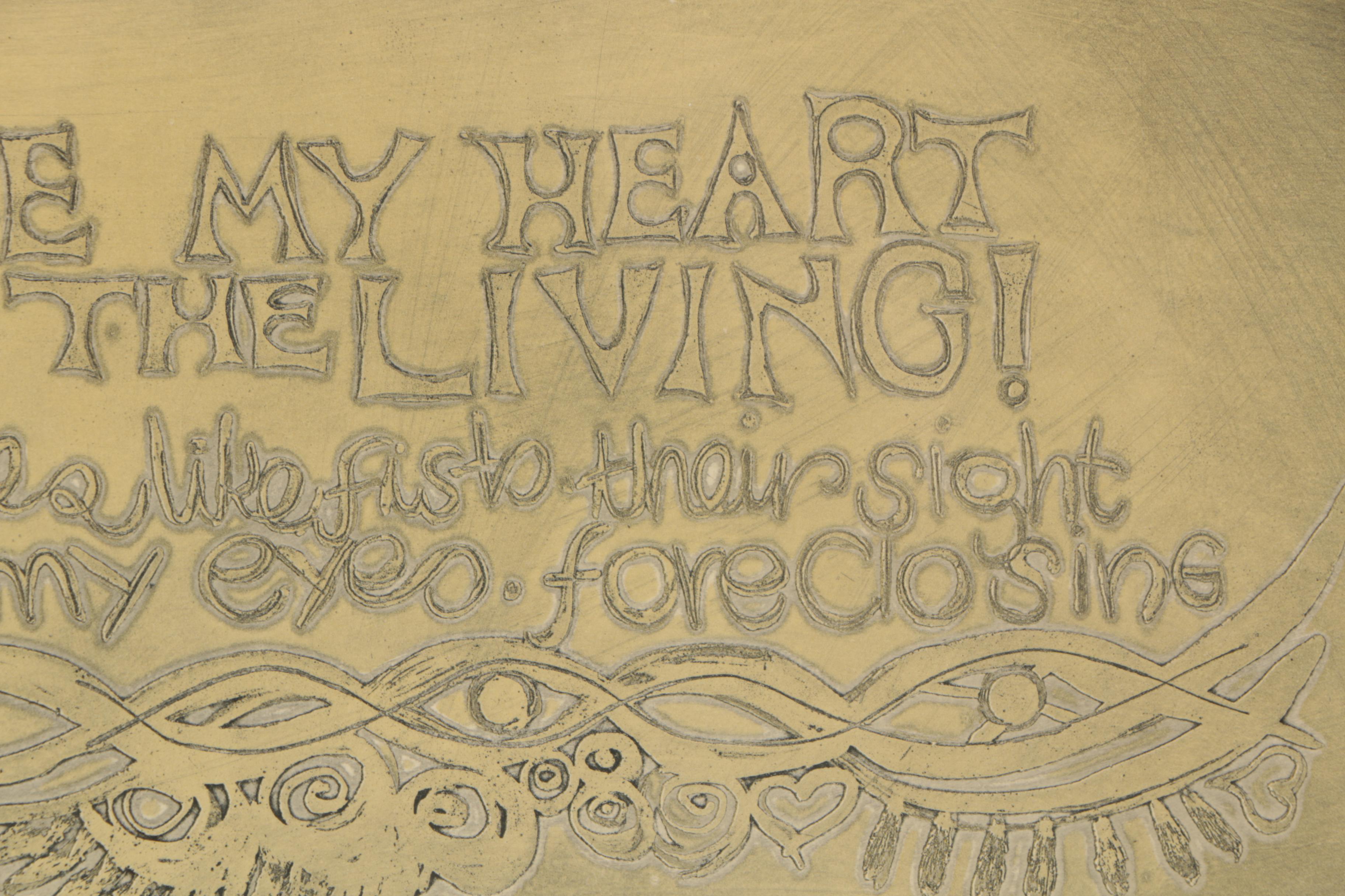 Speyer 1971 Intaglio Print "From Prayer for the Big Morning"