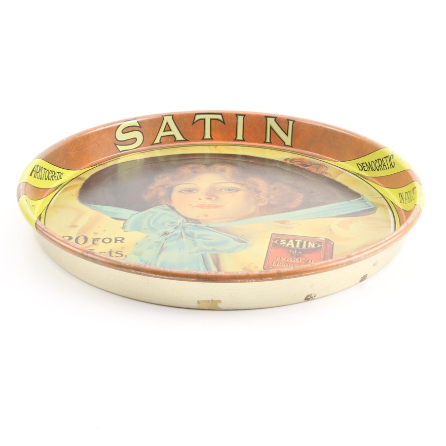 Satin Cigarette Serving Tray