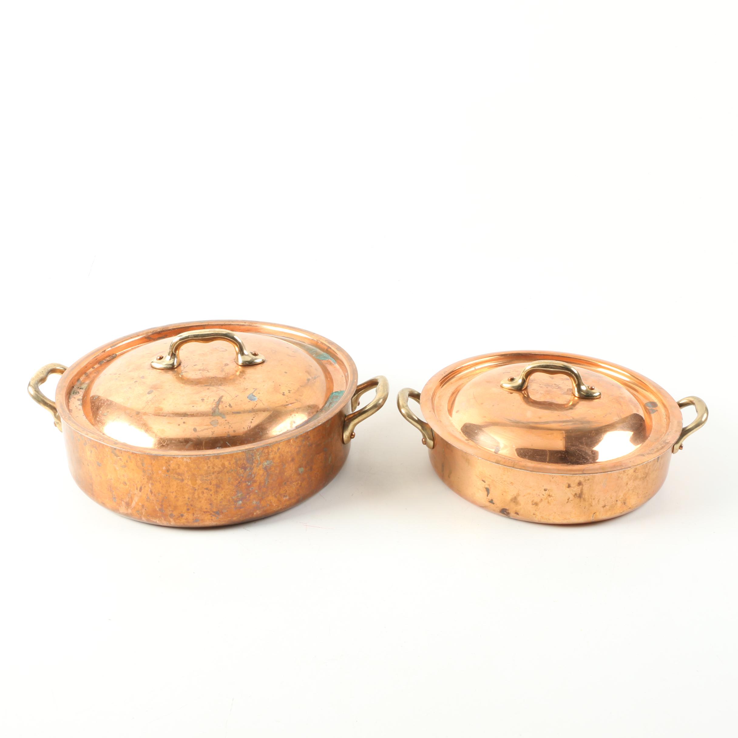 Copper Cookware Including Gamme Grande Cuisine Double Boiler