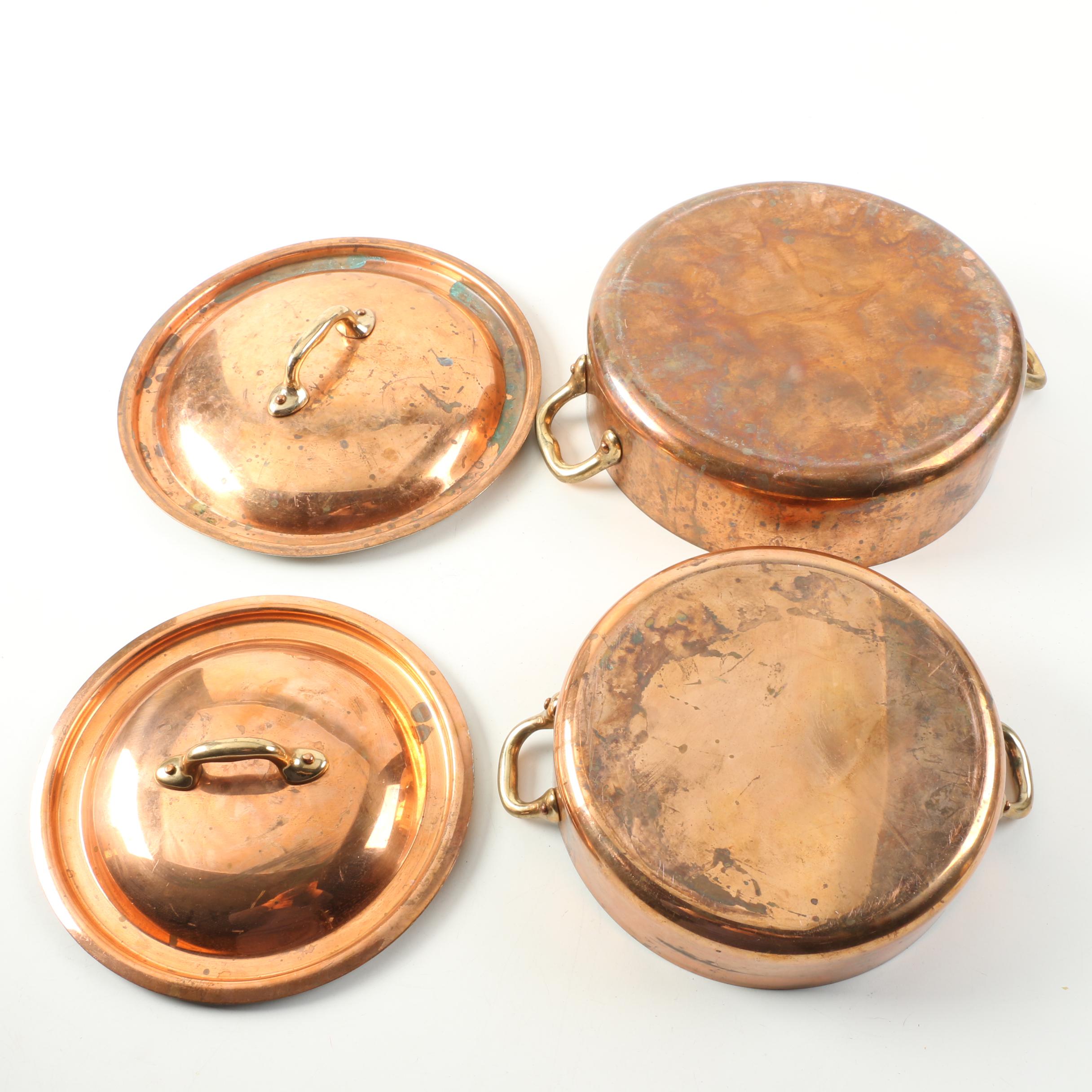 Copper Cookware Including Gamme Grande Cuisine Double Boiler