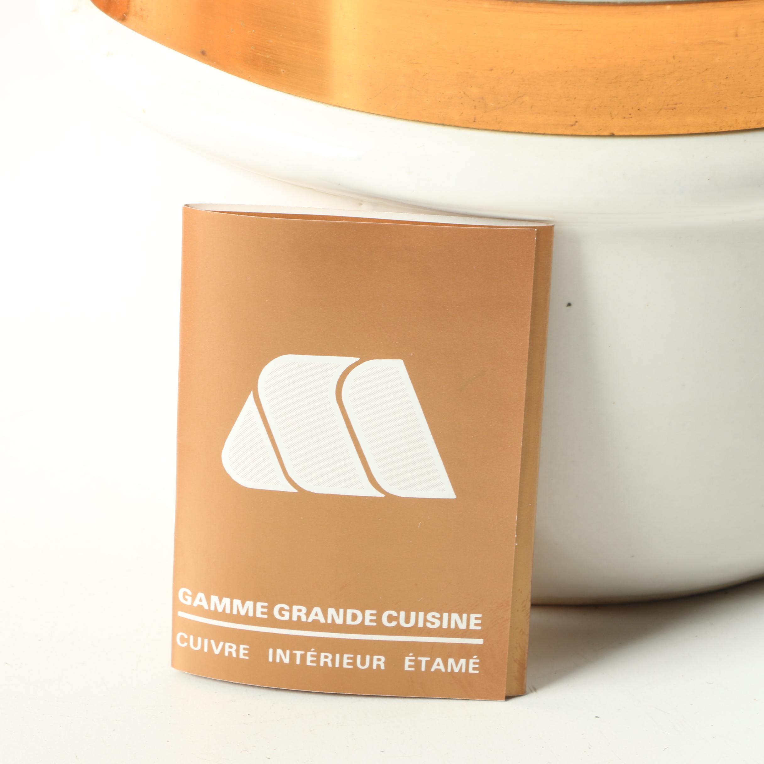 Copper Cookware Including Gamme Grande Cuisine Double Boiler