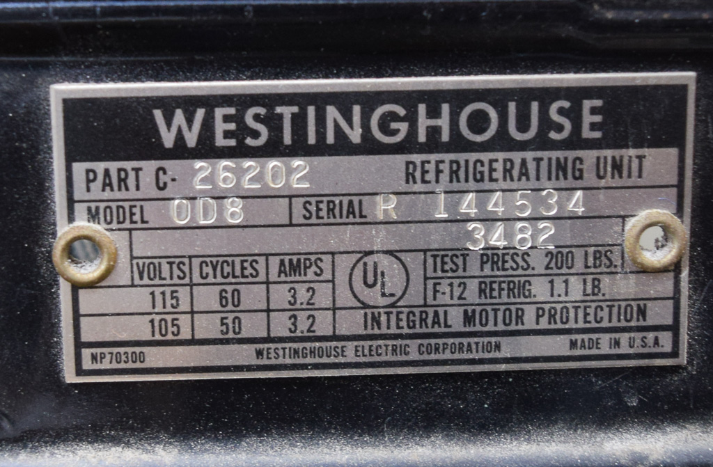 1950's Westinghouse Refrigerator, Model OD8