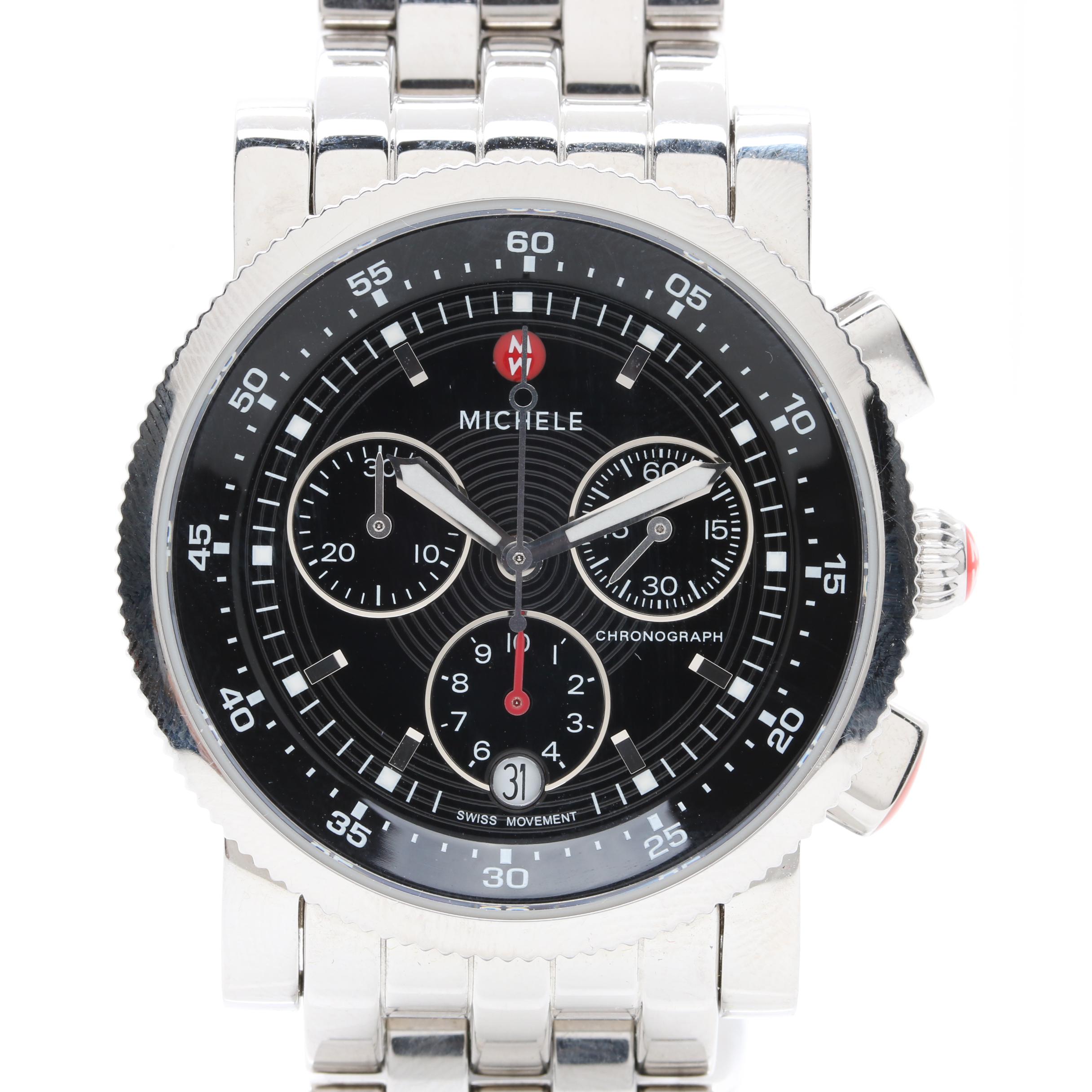 Michele Chronograph Stainless Steel Watch