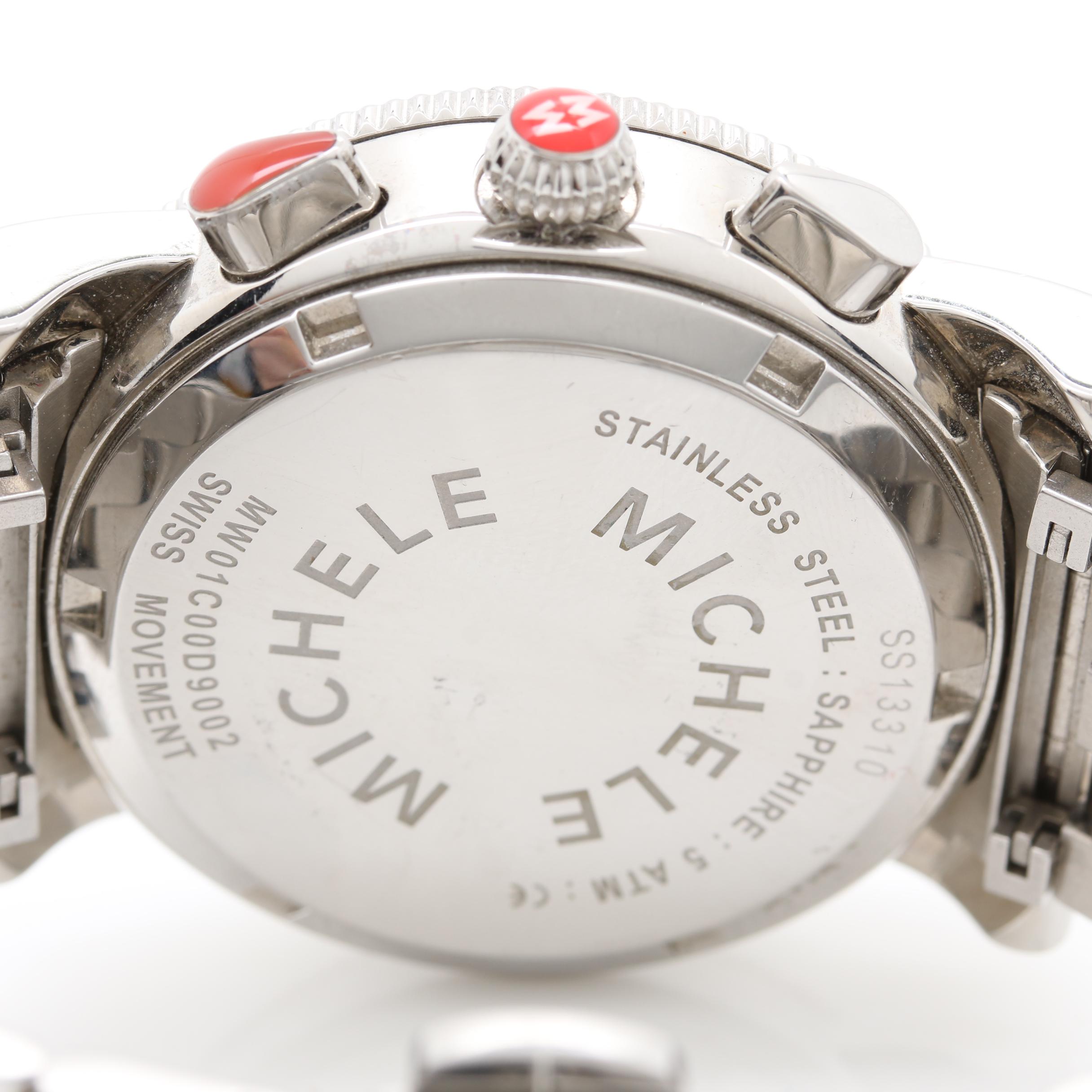 Michele Chronograph Stainless Steel Watch