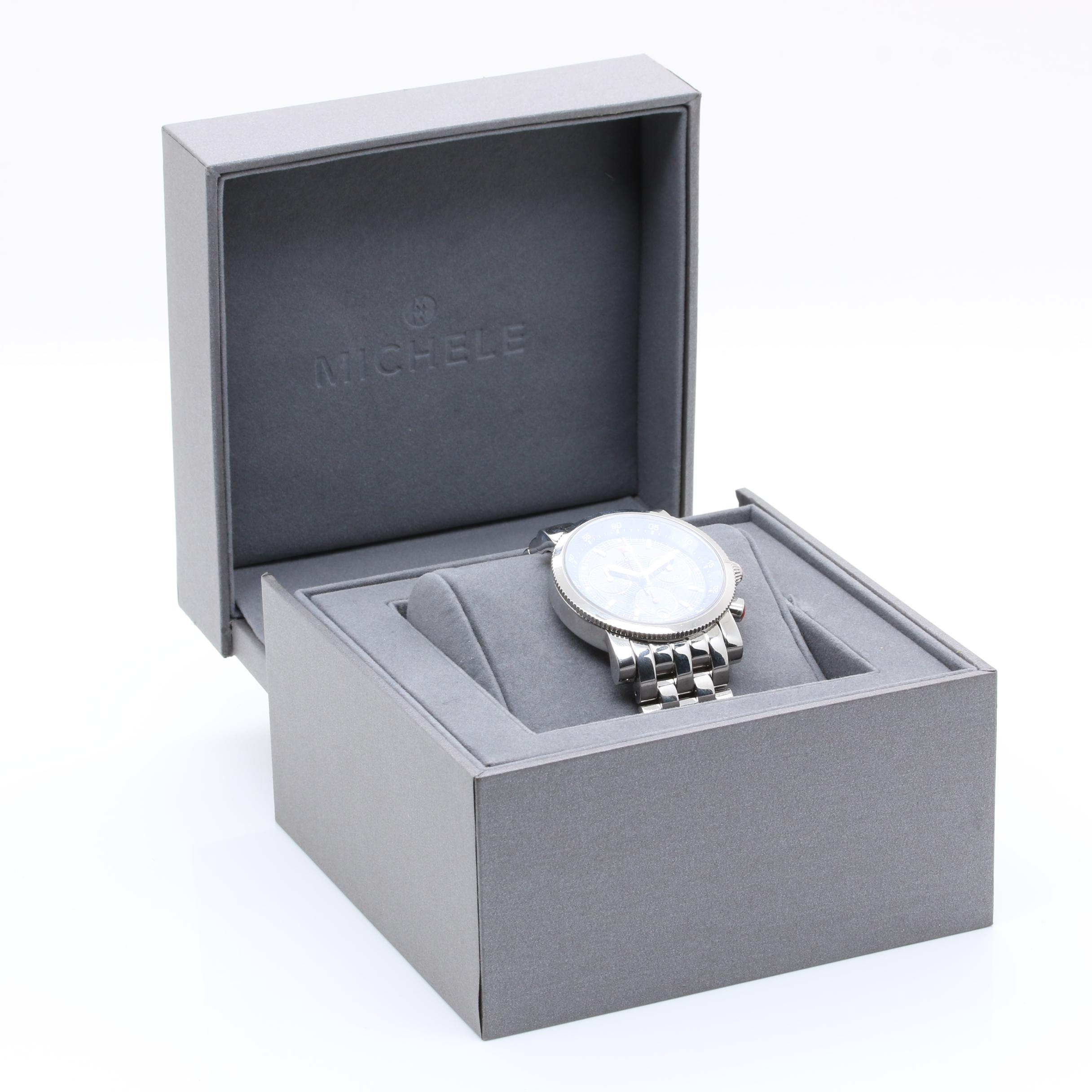 Michele Chronograph Stainless Steel Watch