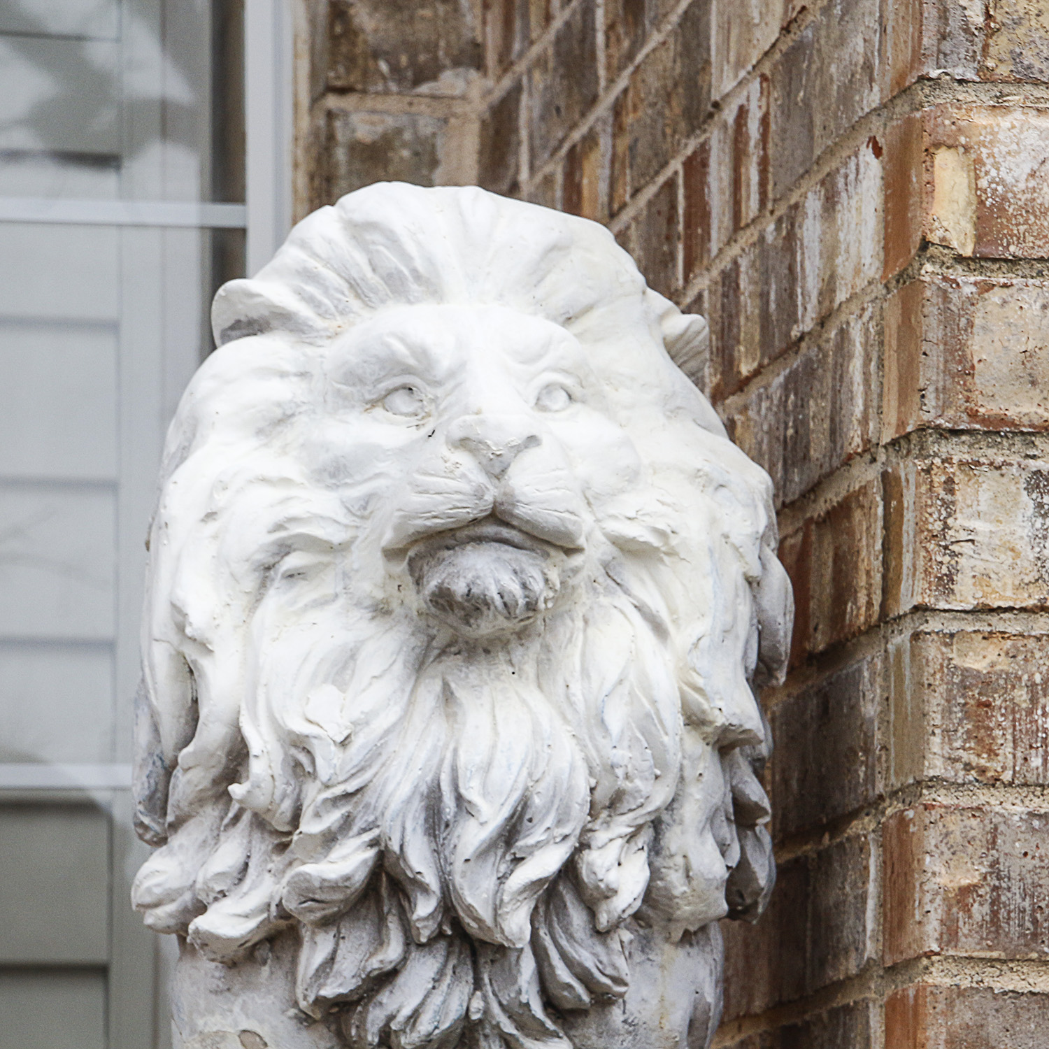 Cast Cement Garden Lion Statues