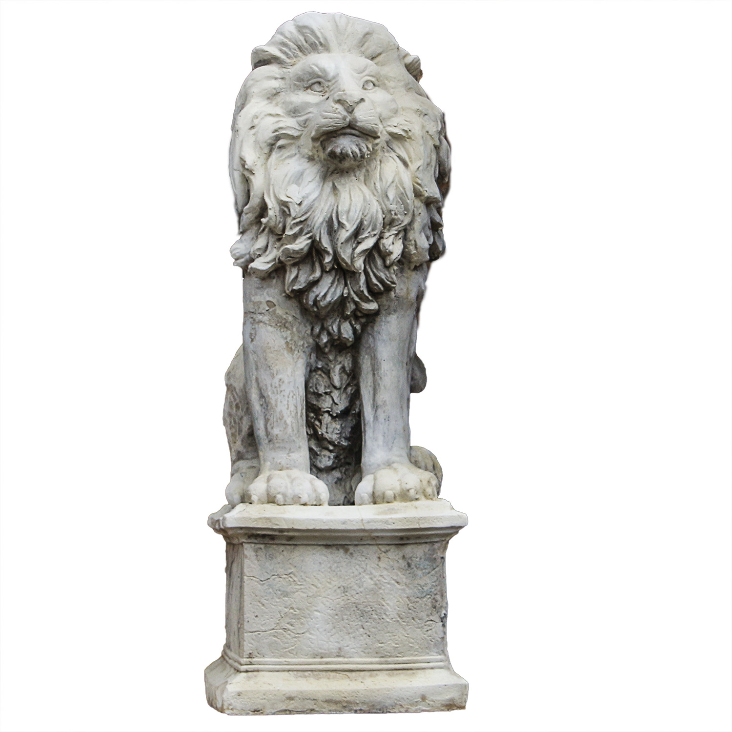 Cast Cement Garden Lion Statues