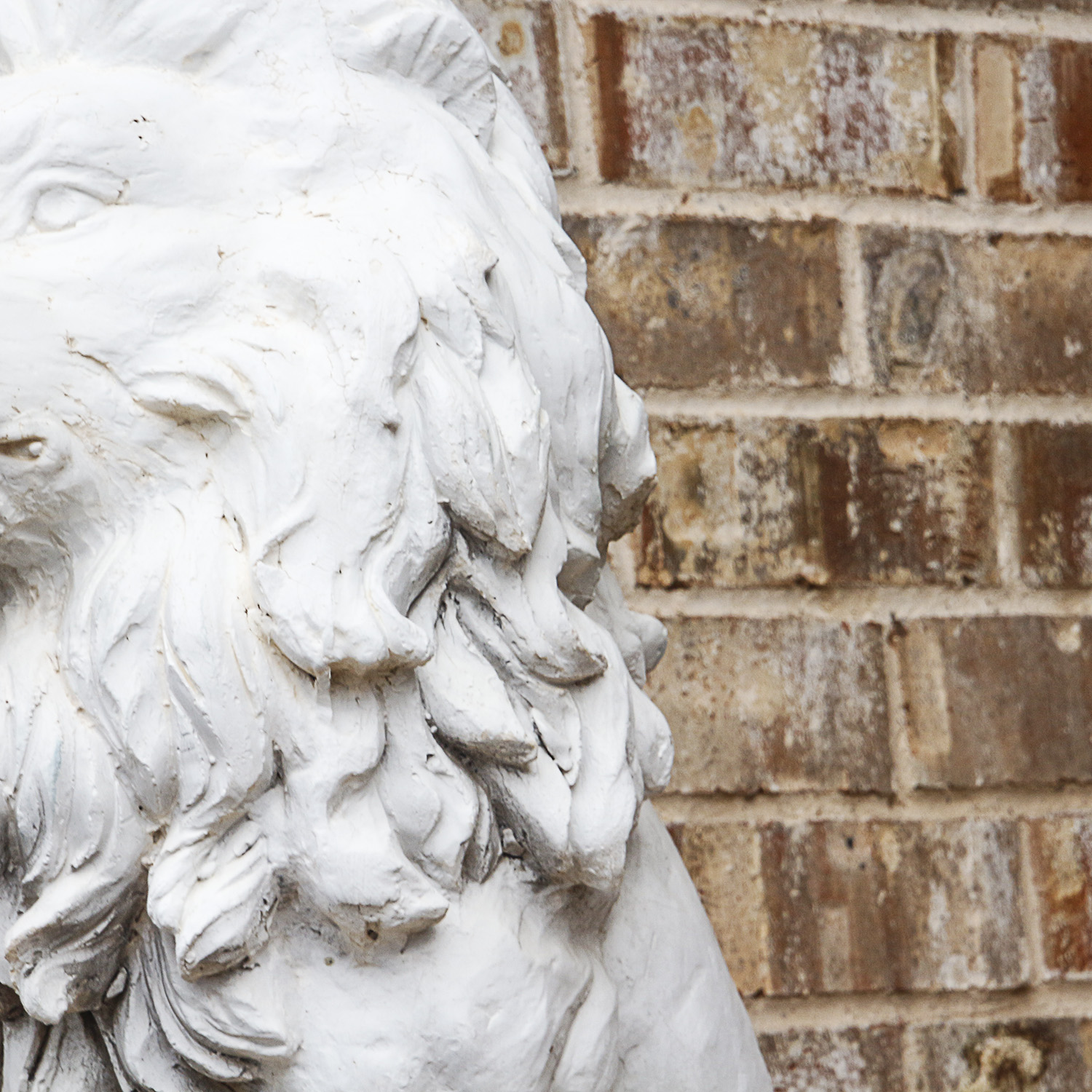 Cast Cement Garden Lion Statues